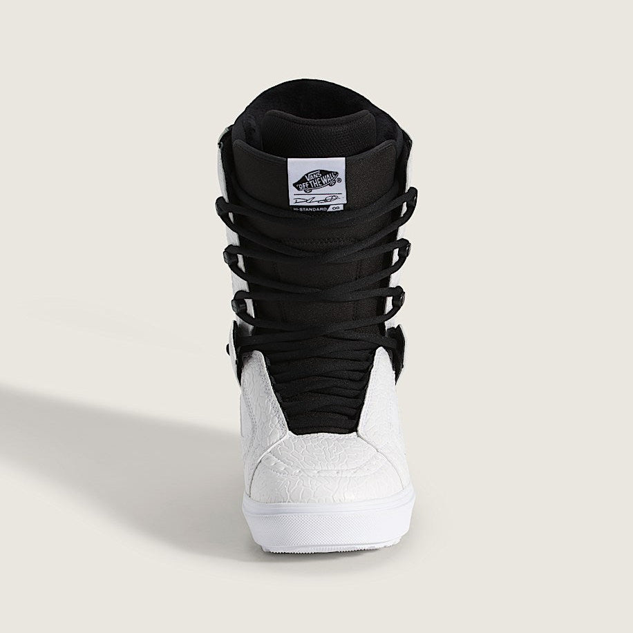 White Hi-Standard OG Vans Snowboard Boots Front