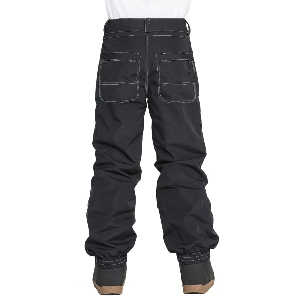 Black Chaos Insulated Kids Volcom Snow Pants Back