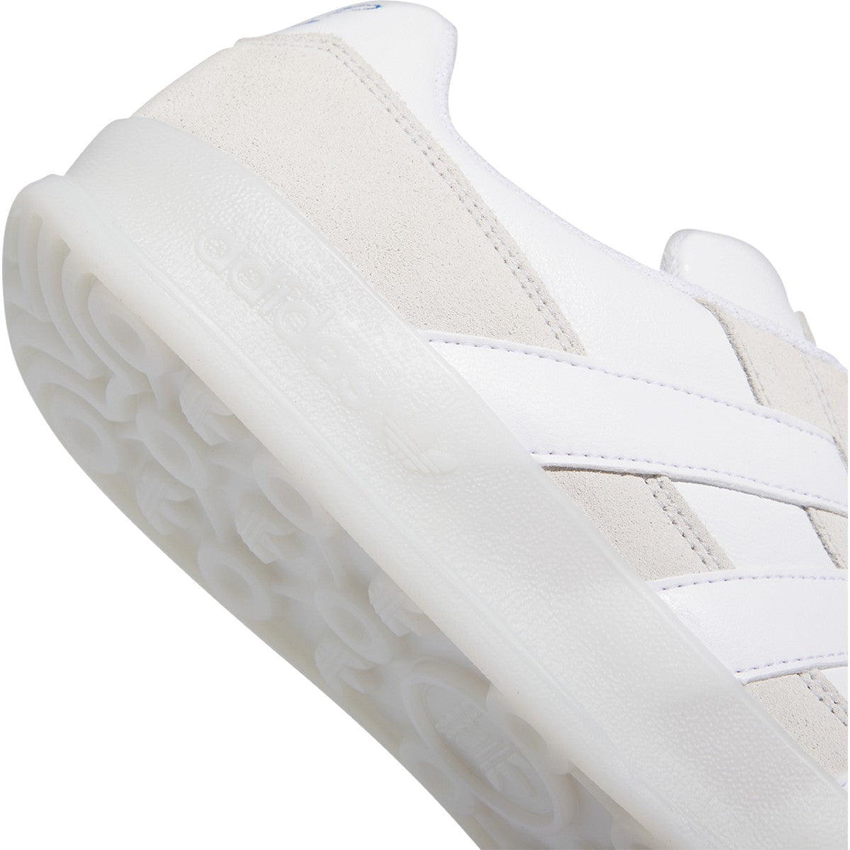 Crystal White Aloha Super Adidas Skate Shoe Detail