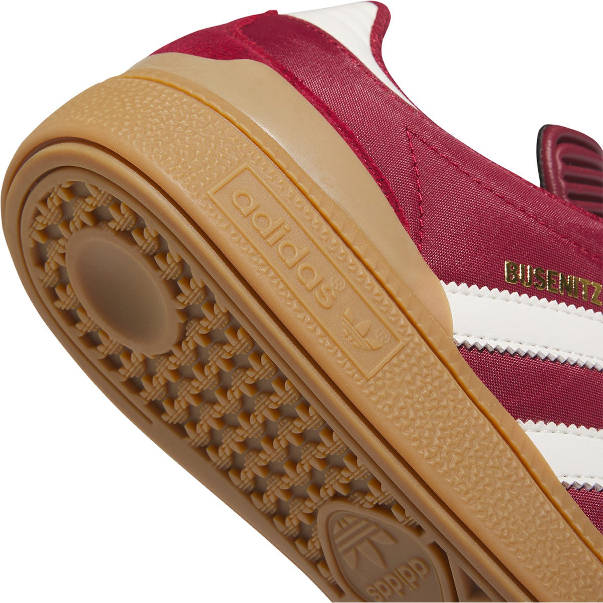 Adidas Busenitz Skateboard Shoe Collegiate Burgundy Chalk White Gold Metallic