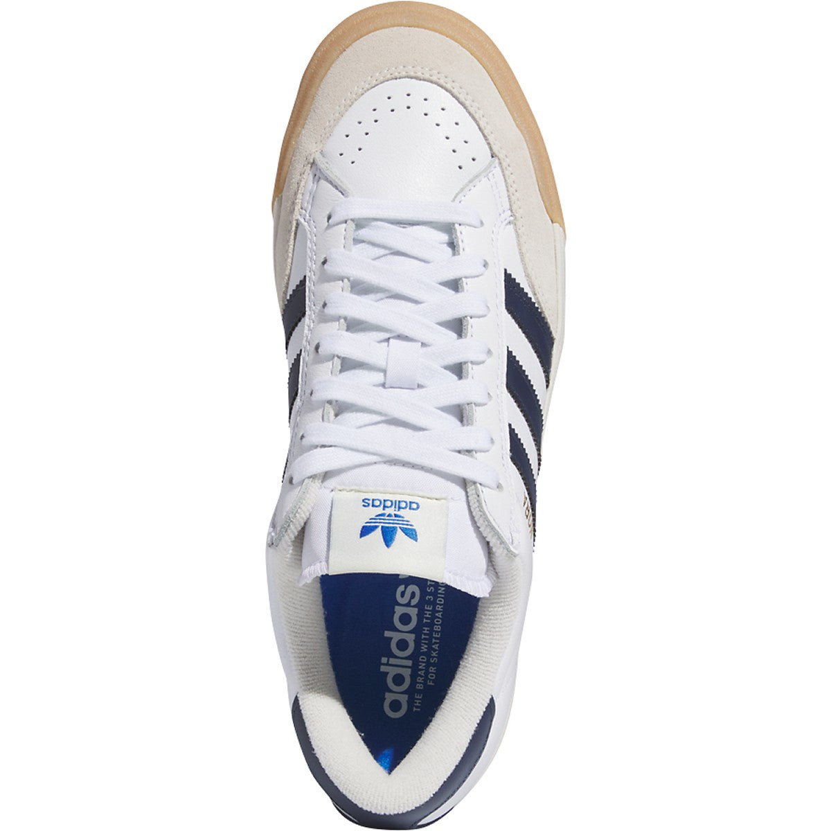 White/Navy Nora Adidas Skate Shoe Top