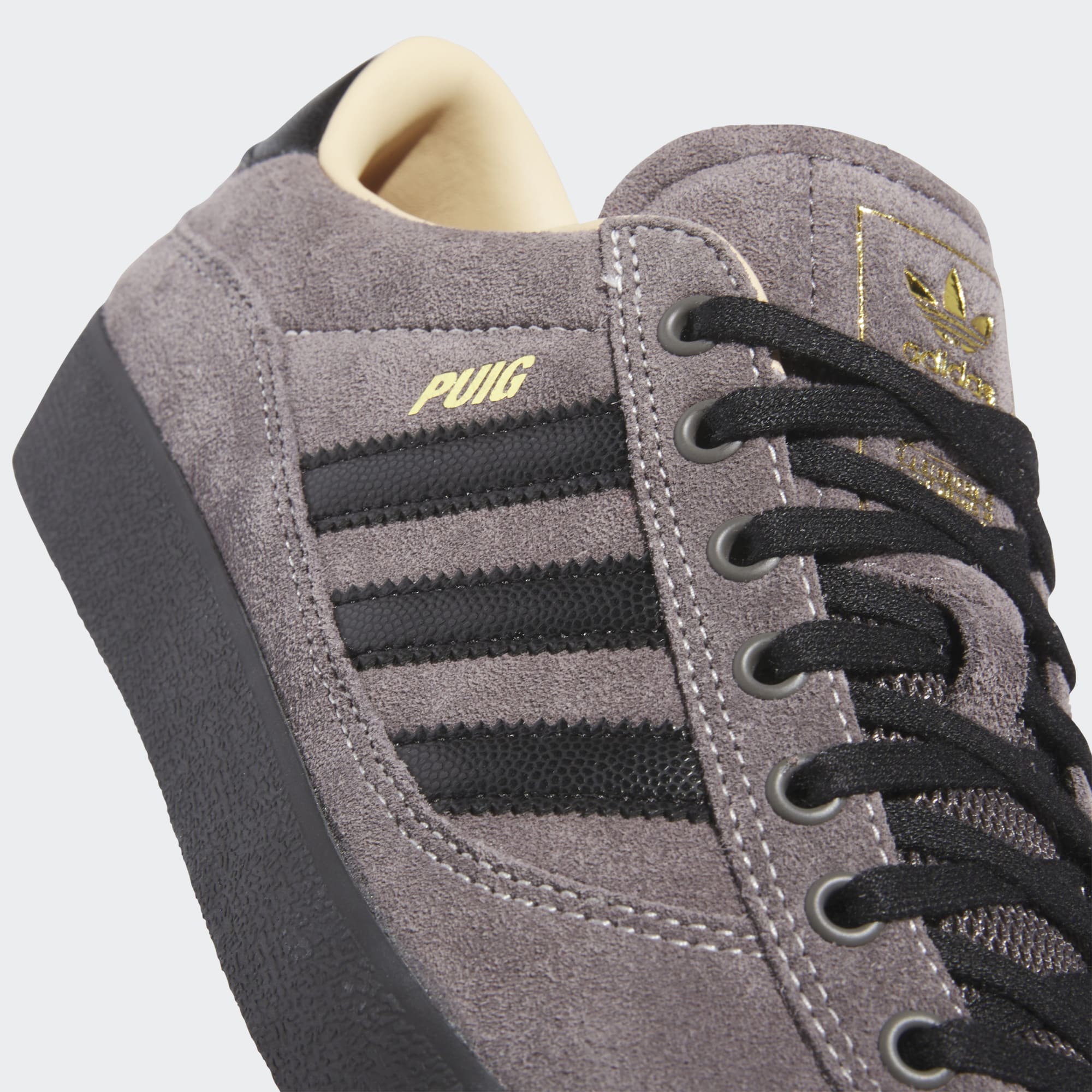 Charcoal Puig Indoor Adidas Skate Shoe Detail