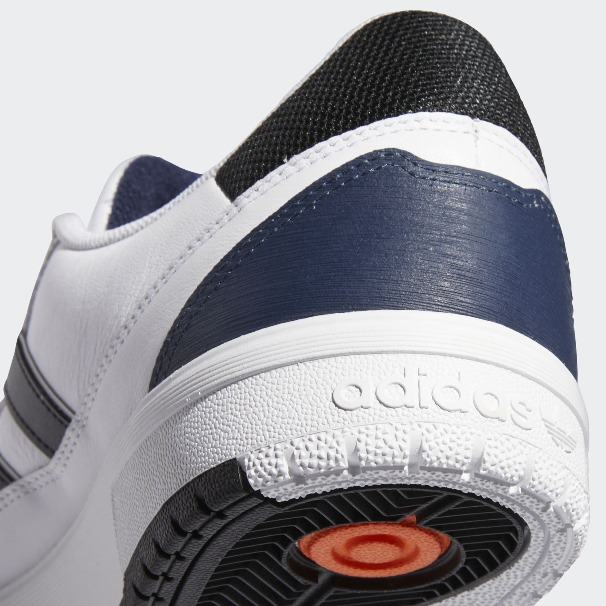 White/Black/Navy Tyshawn II Adidas Skate Shoe Detail