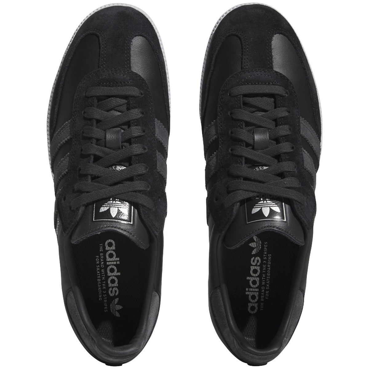 Black/Carbon Samba ADV Adidas Skate Shoe Top