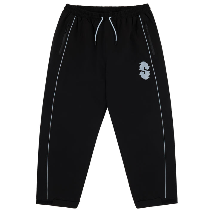 Black Insulated Souvenir Snow Track Pants