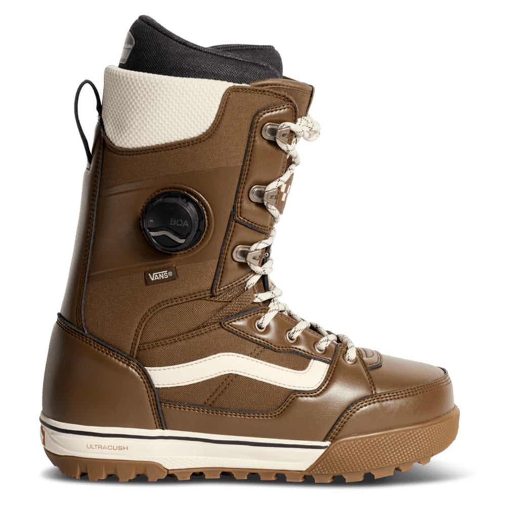 Brown Vans Invado Pro hybrid boot with laces and side boa