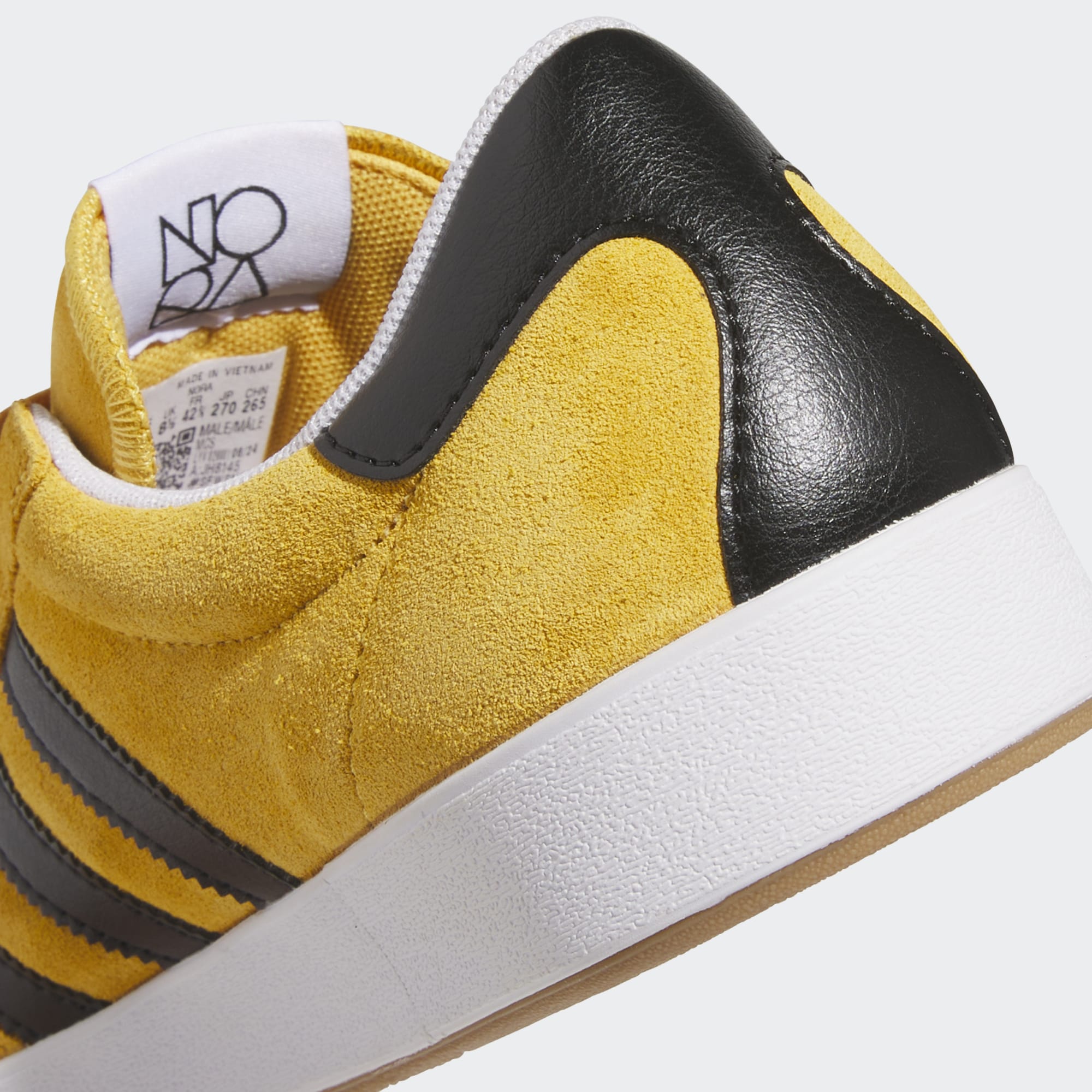 Yellow/Black Nora Adidas Skate Shoe Detail