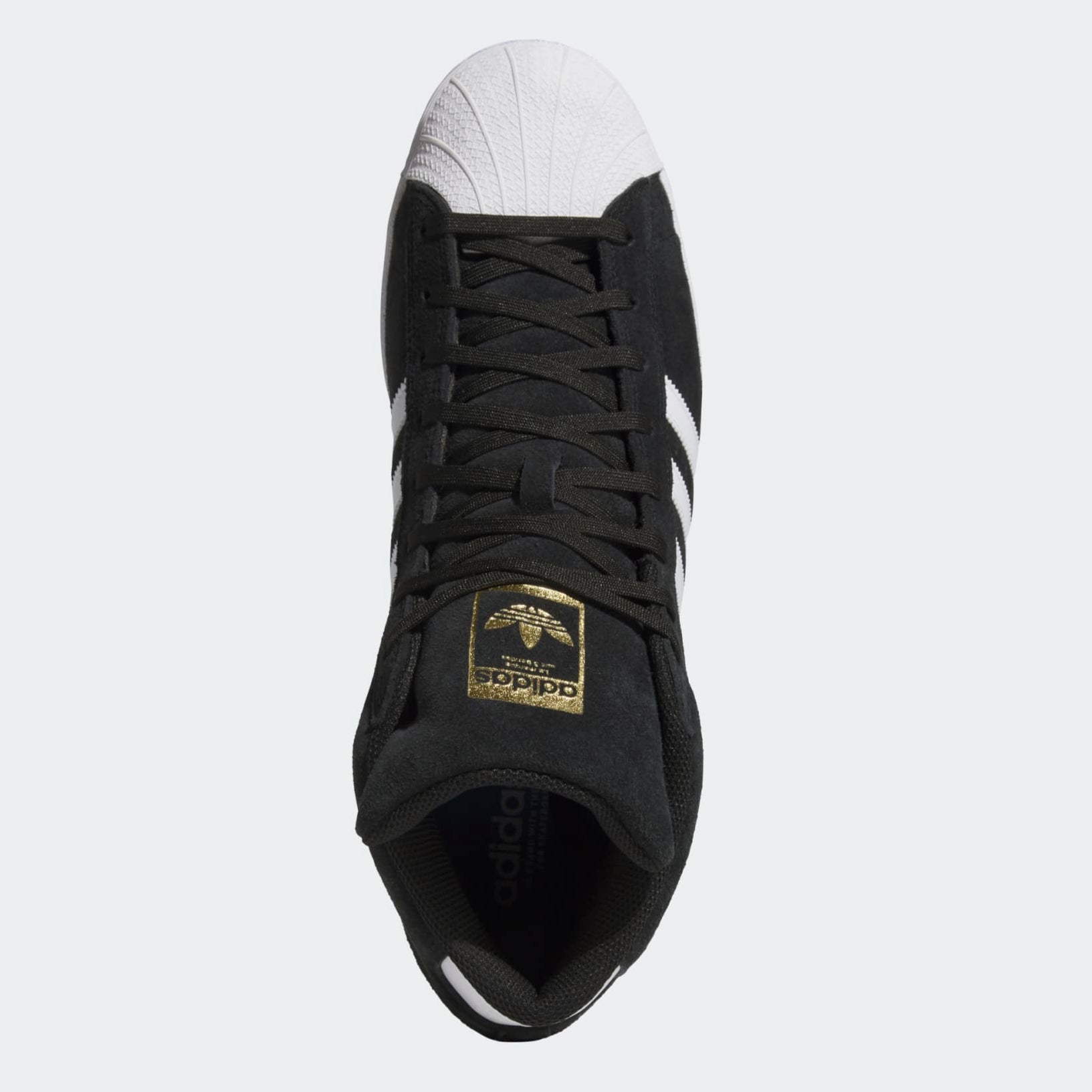 Black/White Pro Model ADV Adidas Skate Shoe Top