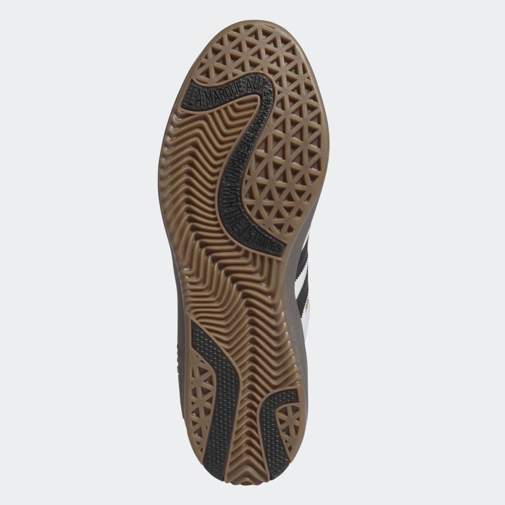 Black/White/Gum Puig Samba Adidas Skate Shoe Bottom