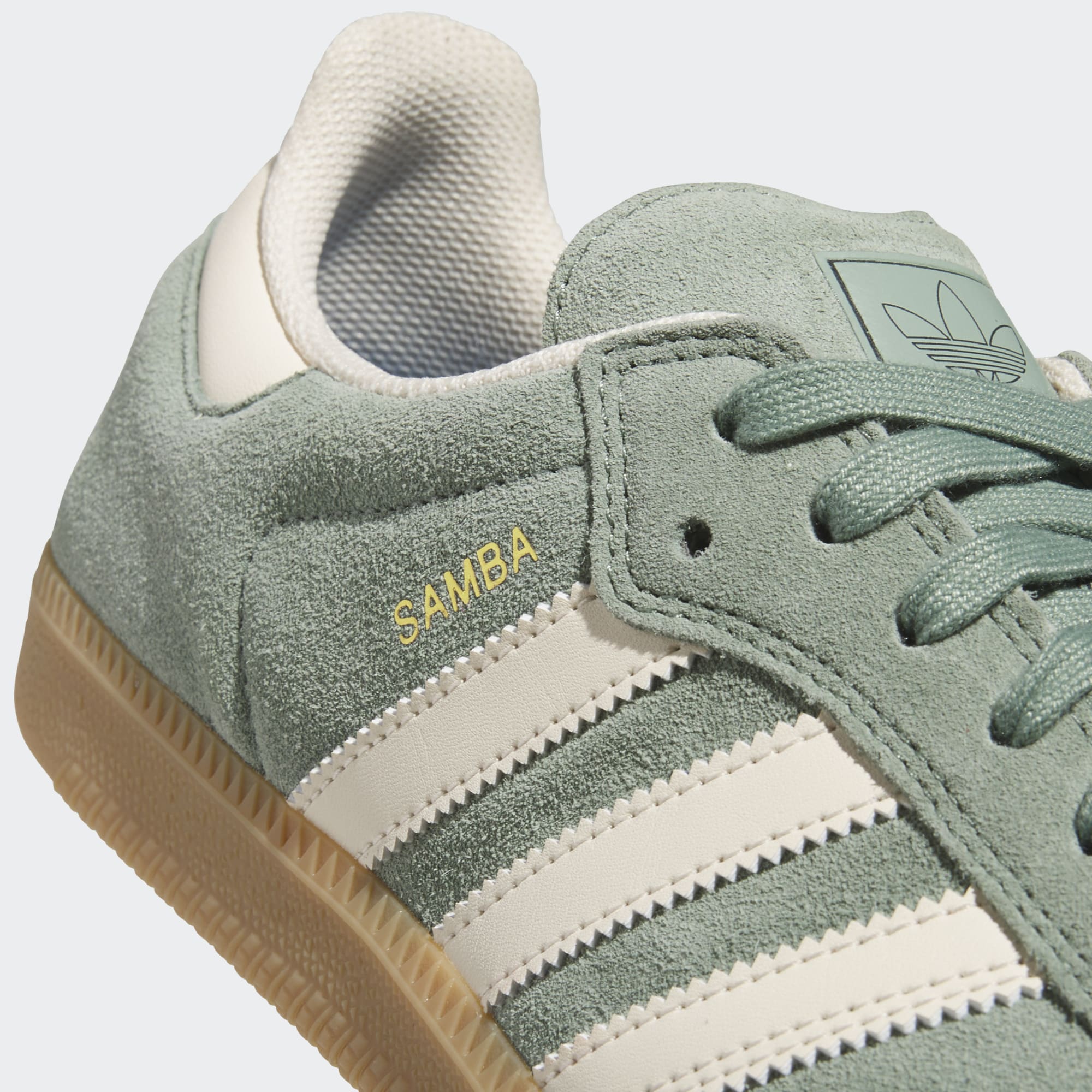 Green Samba ADV Adidas Skate Shoe Detail