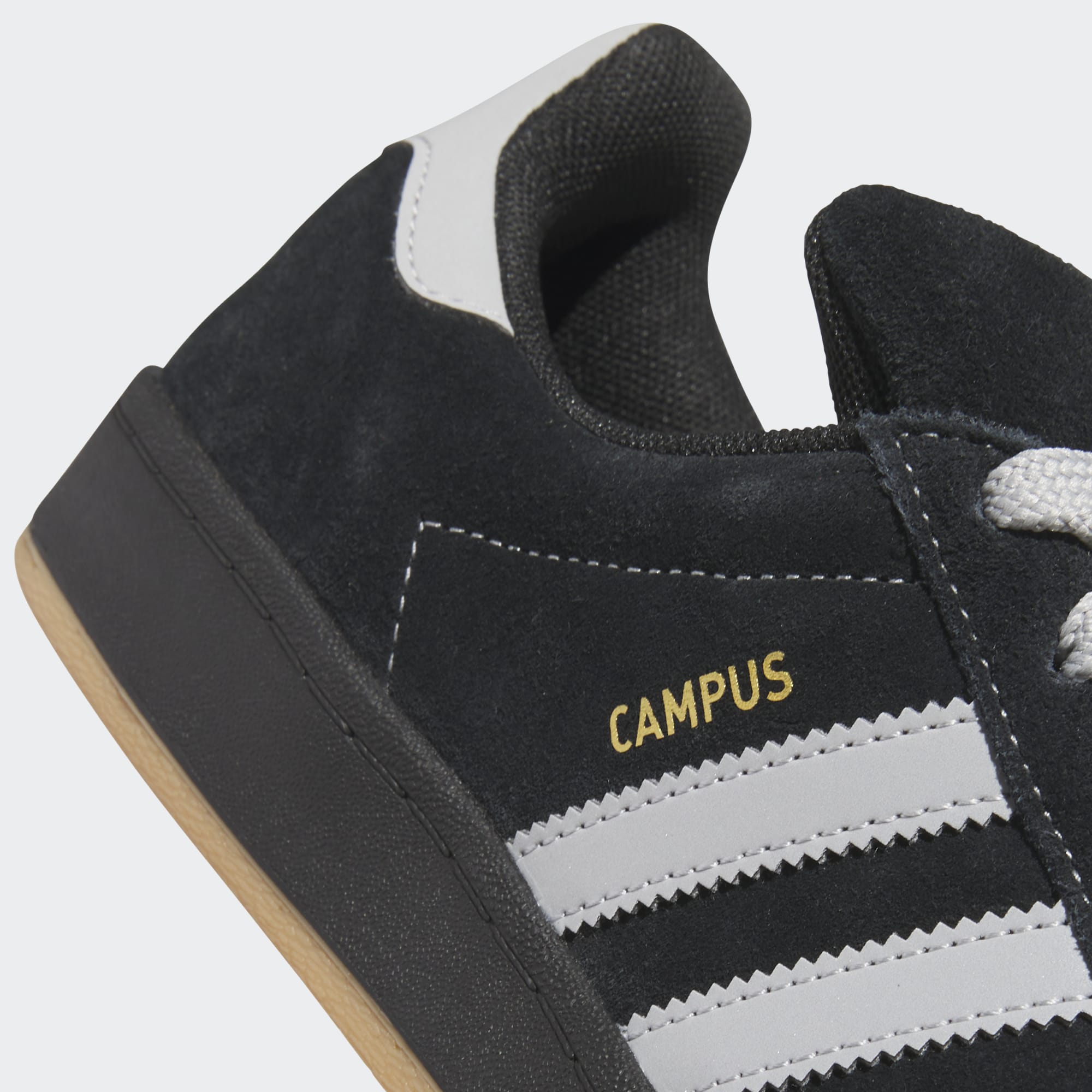 Core Black Campus 90s Adidas Skate Shoe Detail