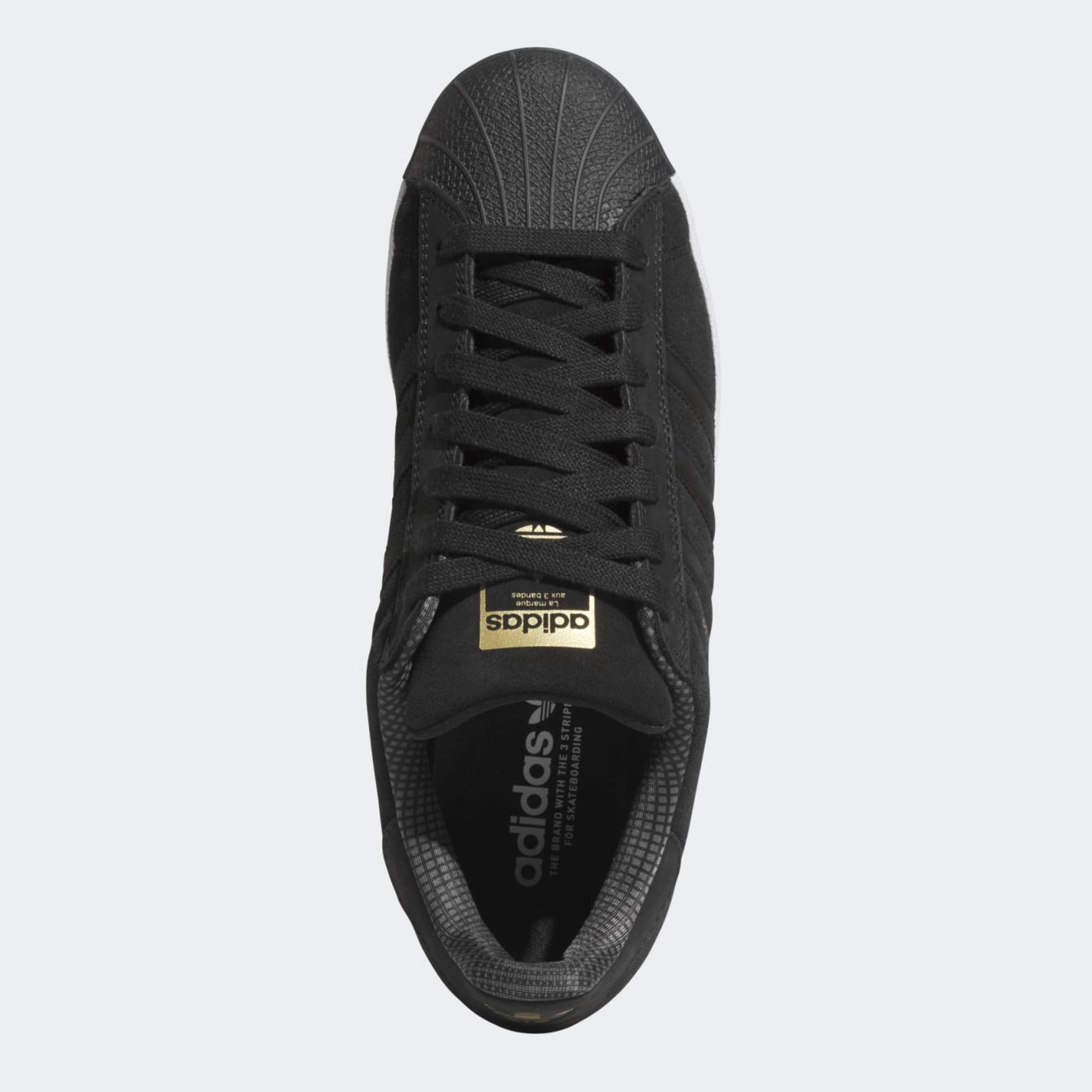 Core Black Superstar ADV Adidas Skate Shoe Top