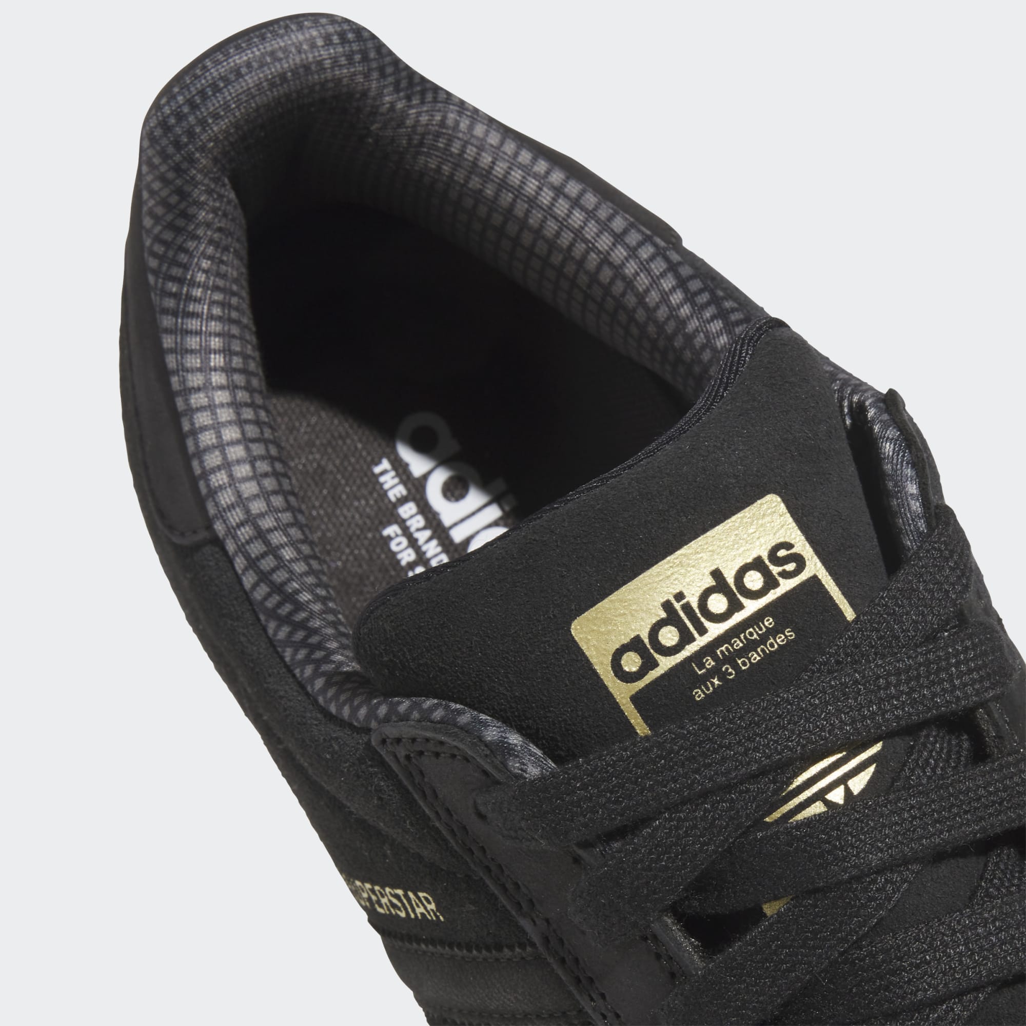Core Black Superstar ADV Adidas Skate Shoe Detail