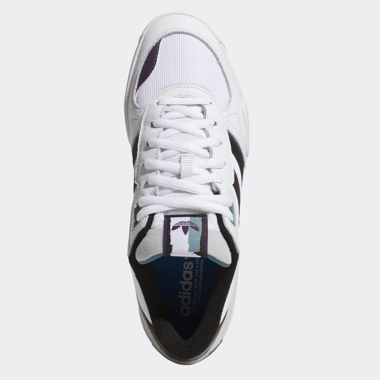 White/Black Tekkira Cup Adidas Skate Shoe Top