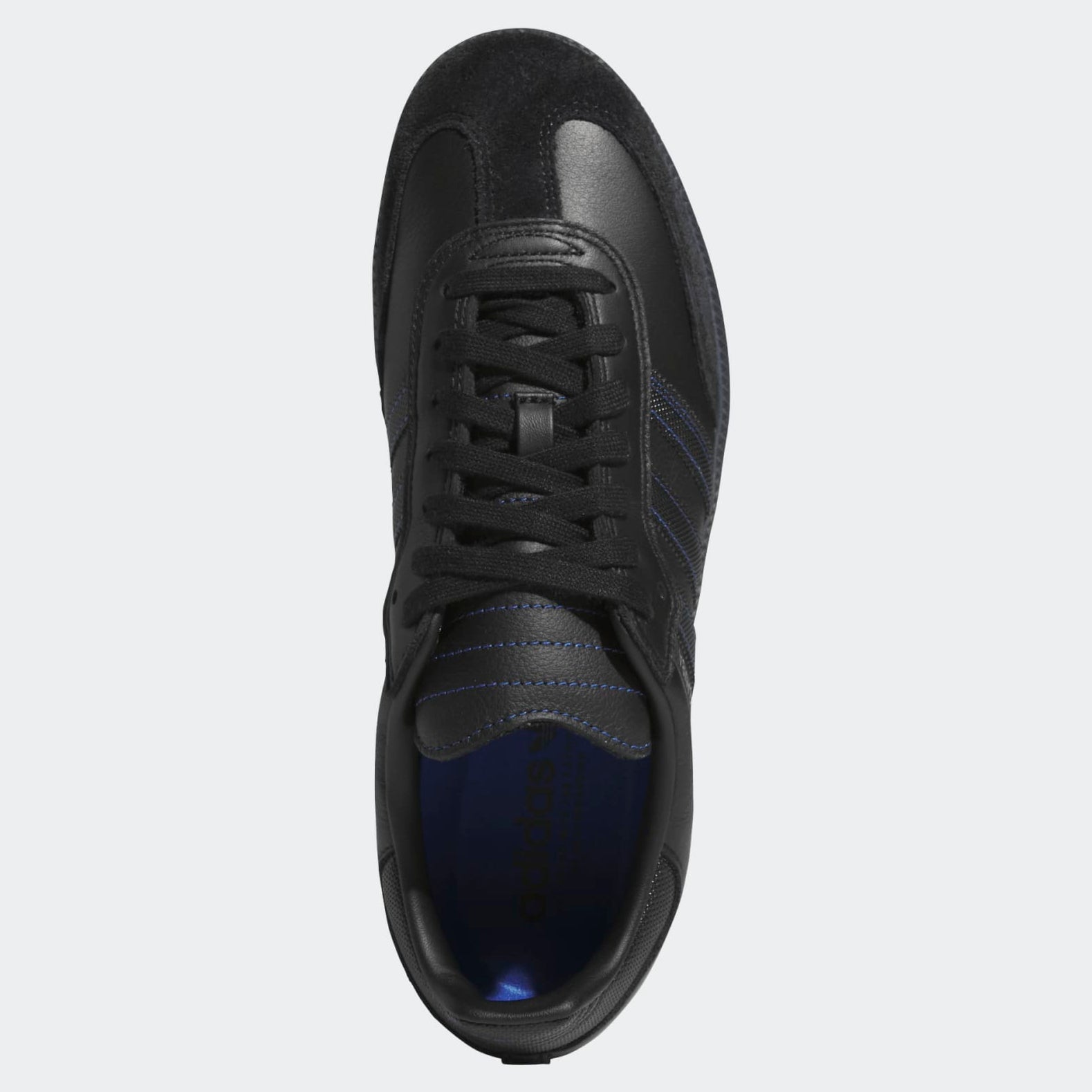 Black/Blue Samba ADV Adidas Skate Shoe Top