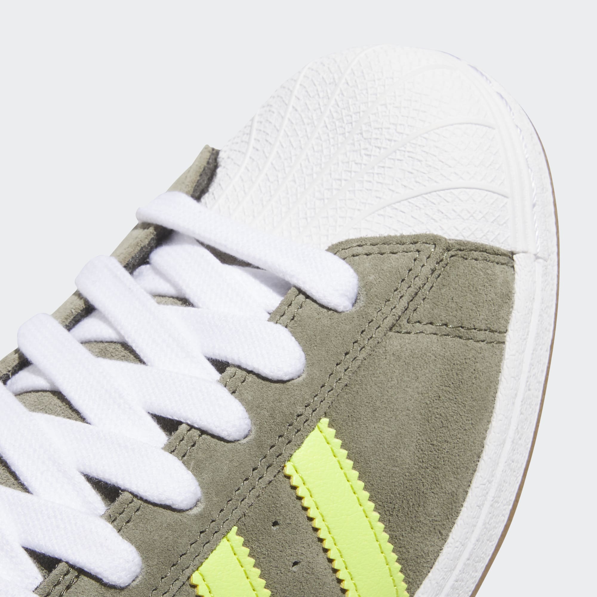 Olive Strata Superstar ADV Adidas Skate Shoe Detail