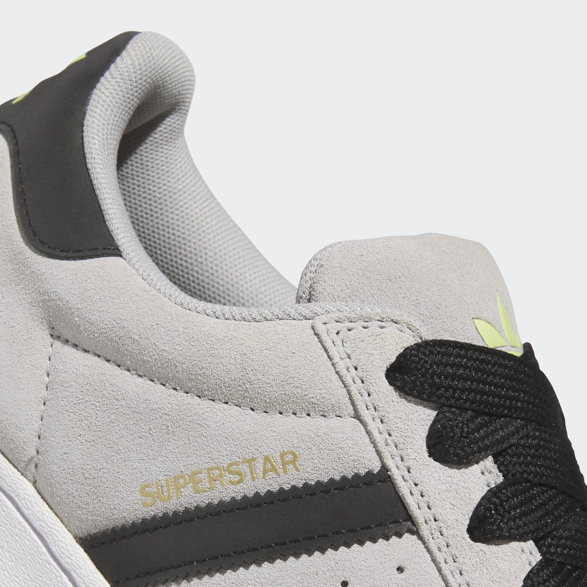 Grey Superstar ADV Adidas Skate Shoe Detail