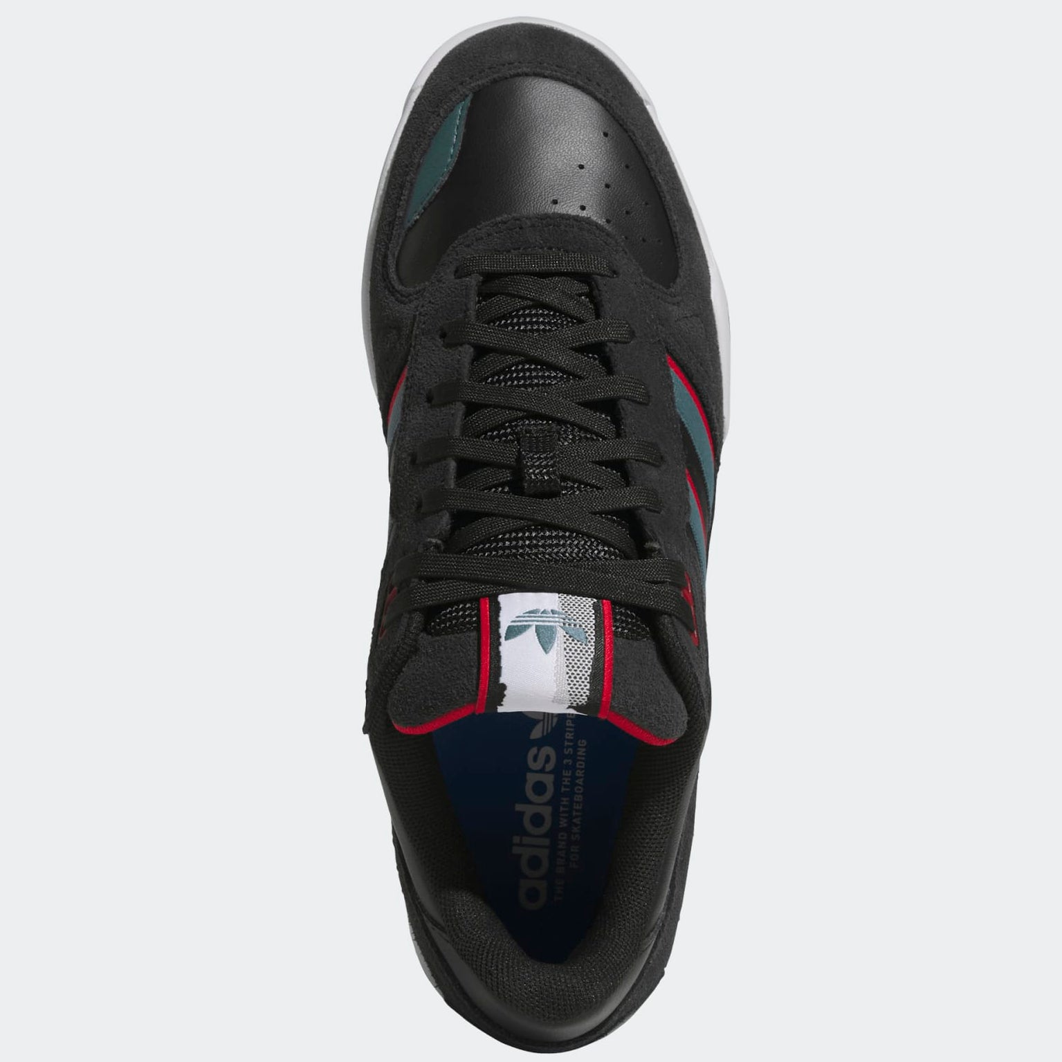 Black/Teal Tekkira Cup Adidas Skate Shoe Top