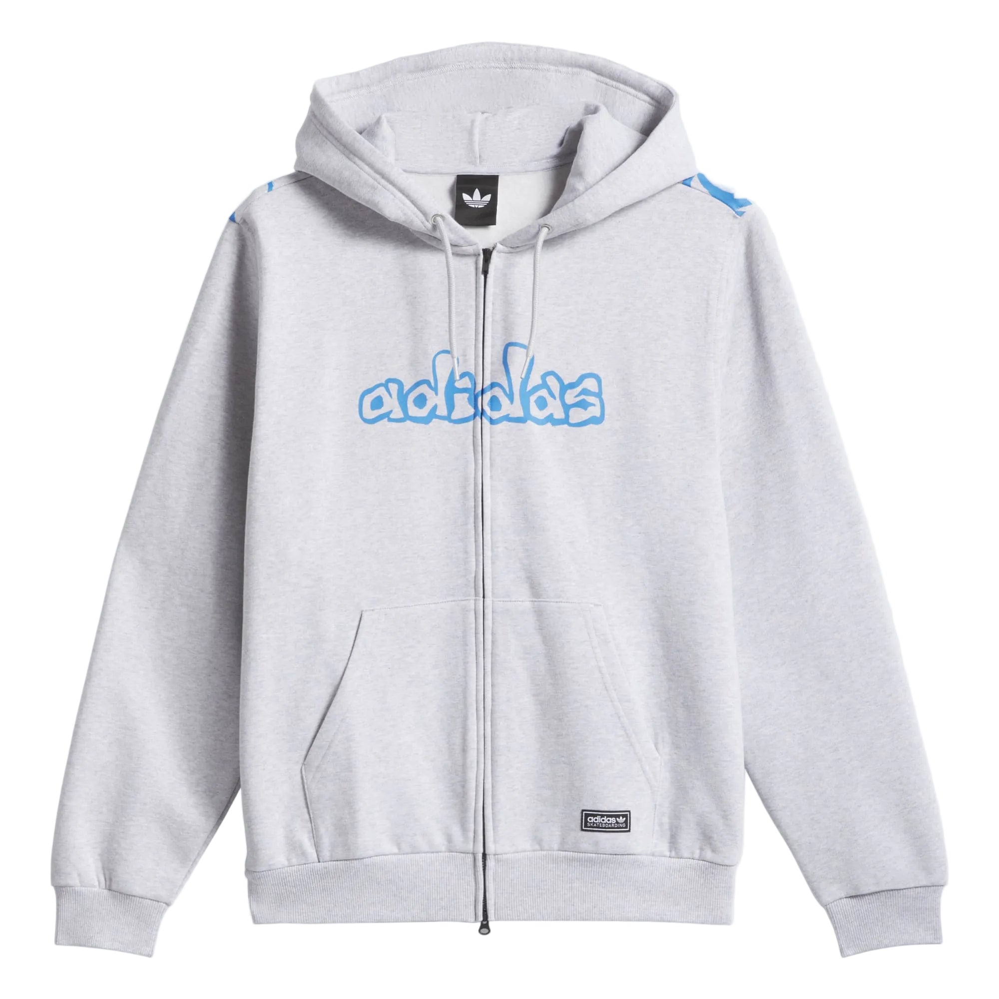 Adidas x Kogancult Dragon Zip Up Hoodie - Light Grey Heather/Lucid Blu