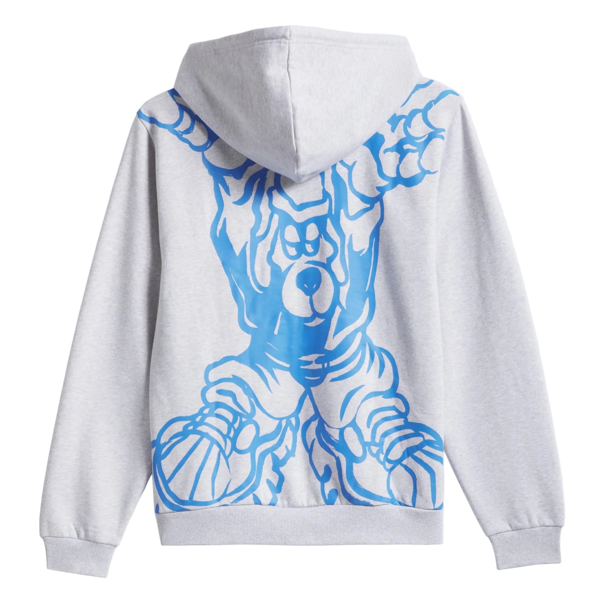 Adidas x Kogancult Dragon Zip Up Hoodie - Light Grey Heather/Lucid Blu