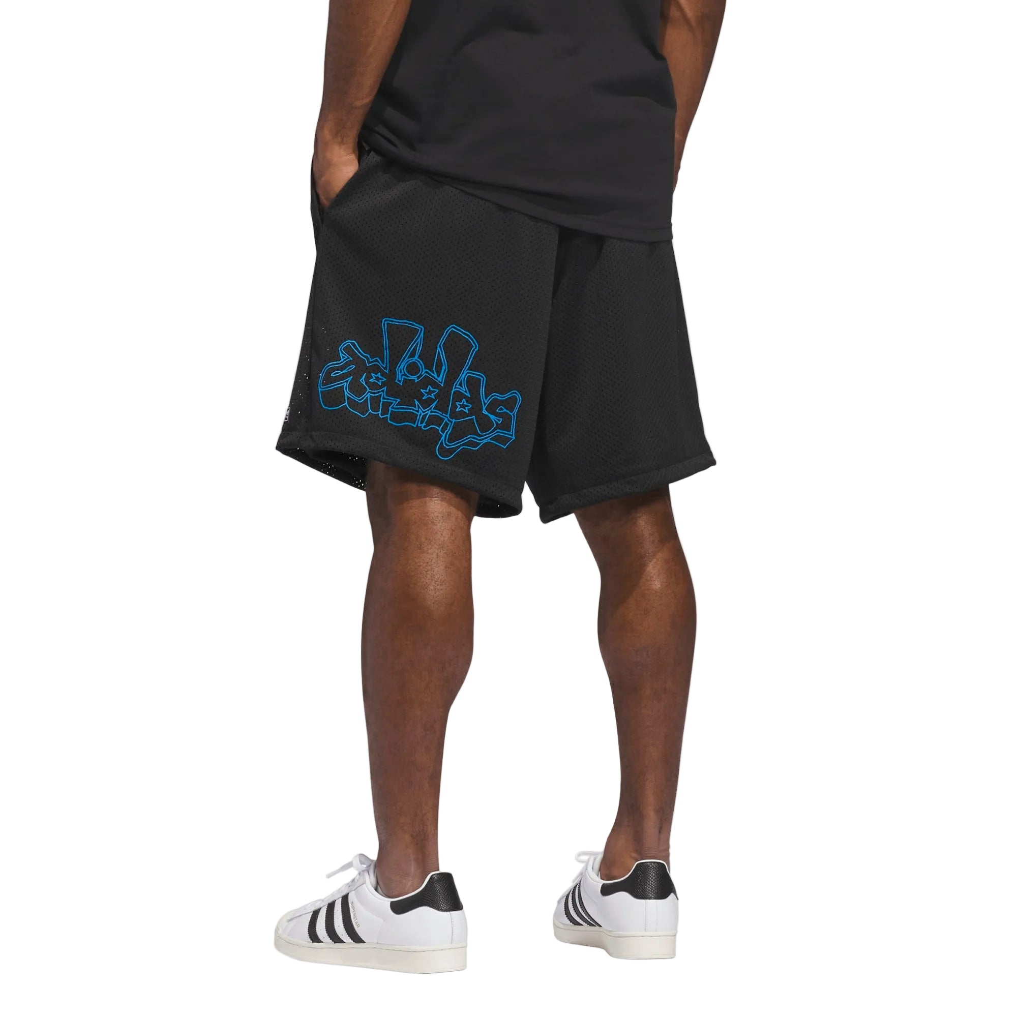 Adidas Kogancult Dragon BBall Shorts -  Black/Lucid Ray Blue