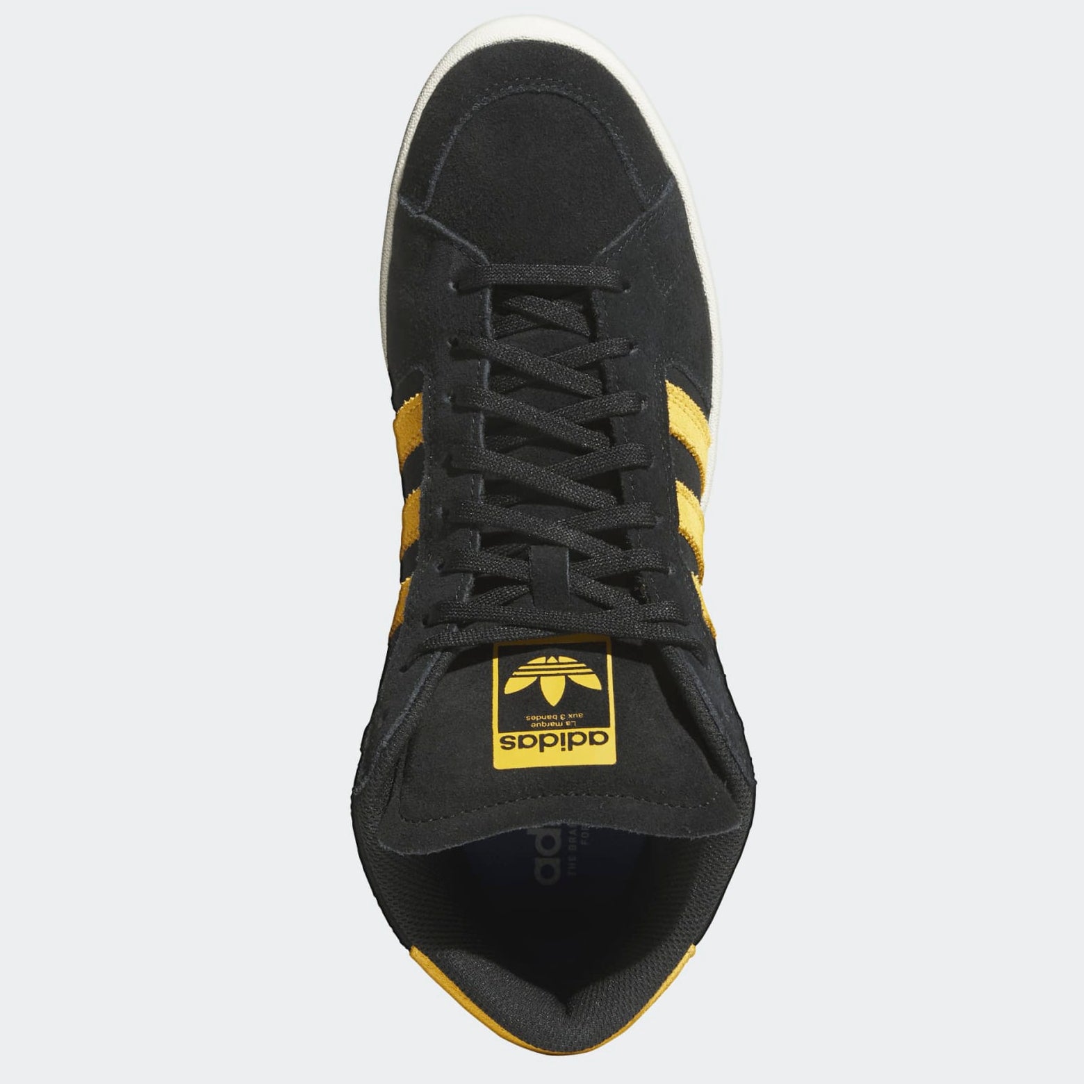 Black/Yellow Superskate Adidas Skate Shoe Top