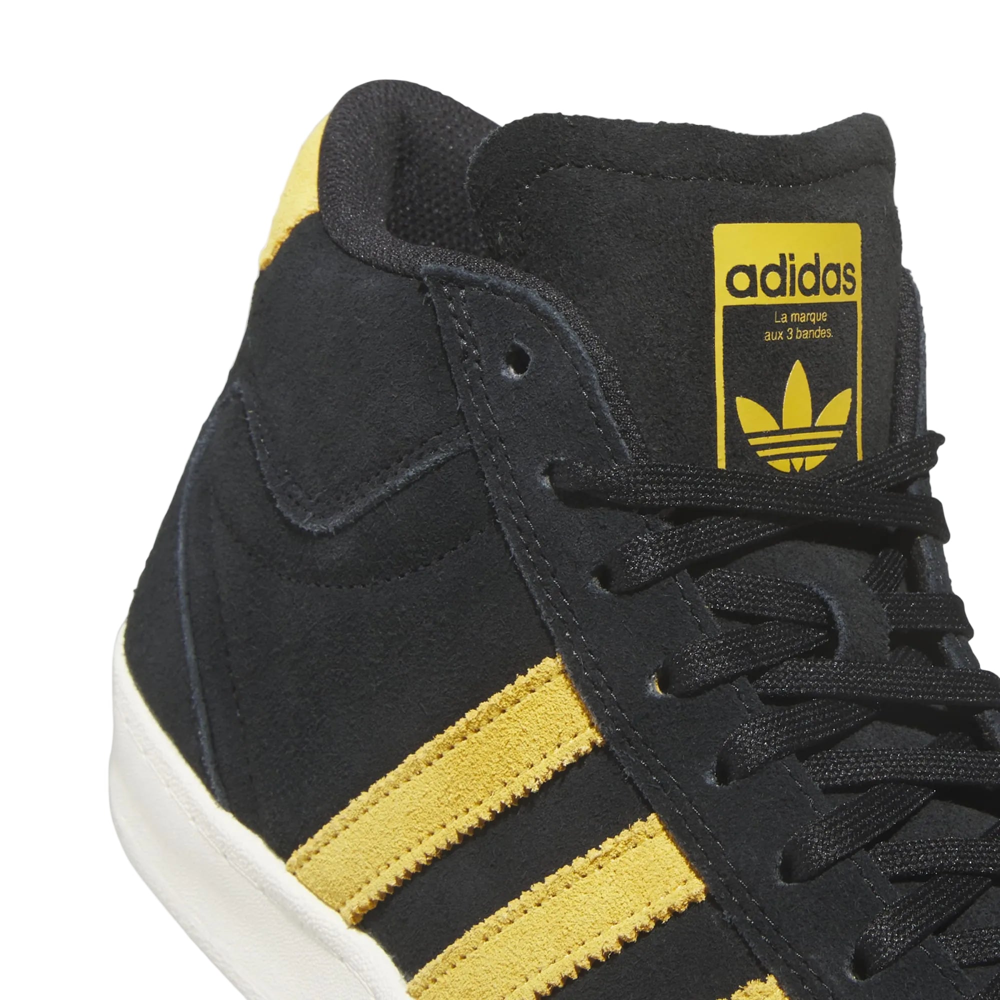 Black/Yellow Superskate Adidas Skate Shoe Detail