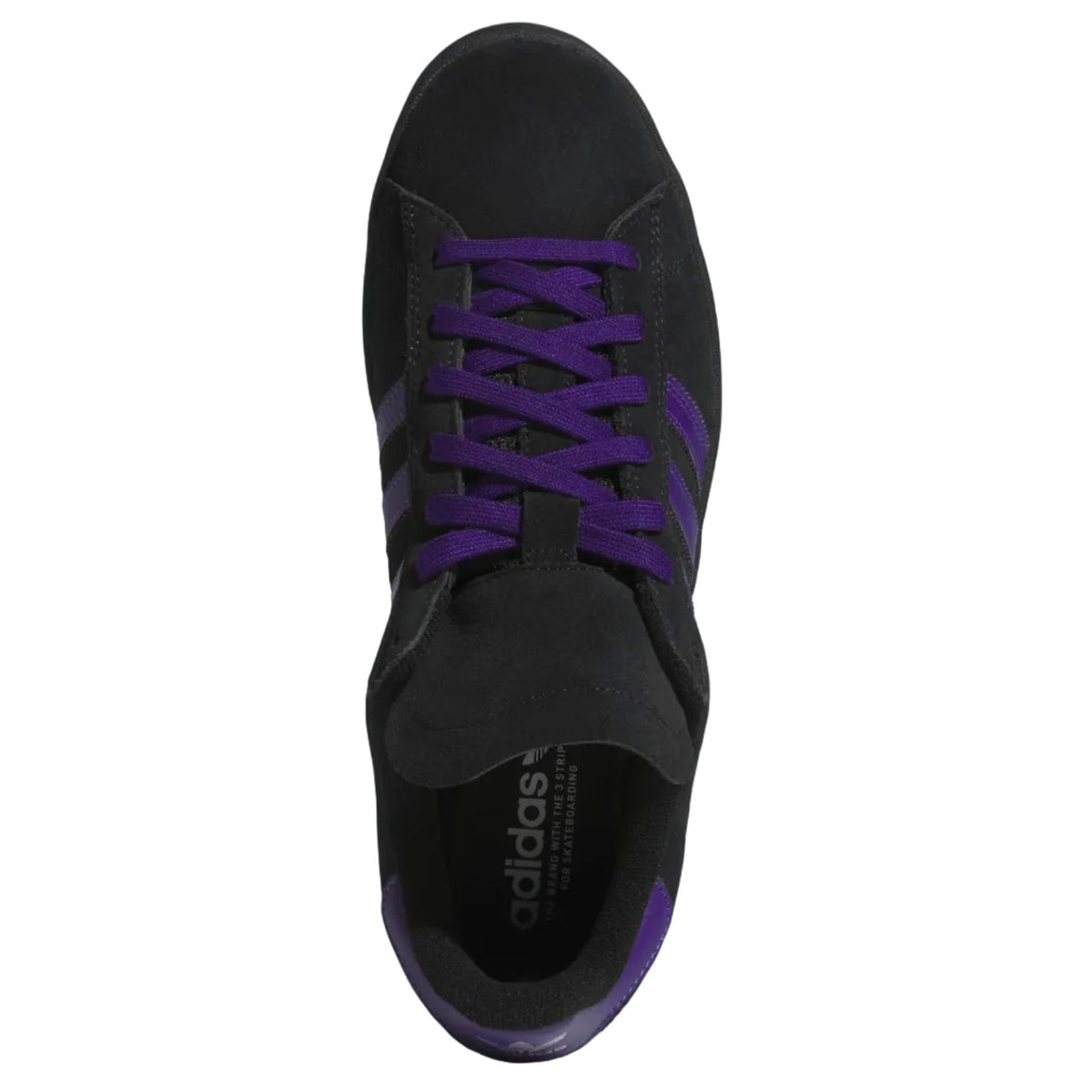 Black/Purple Campus ADV Adidas Skate Shoe Top