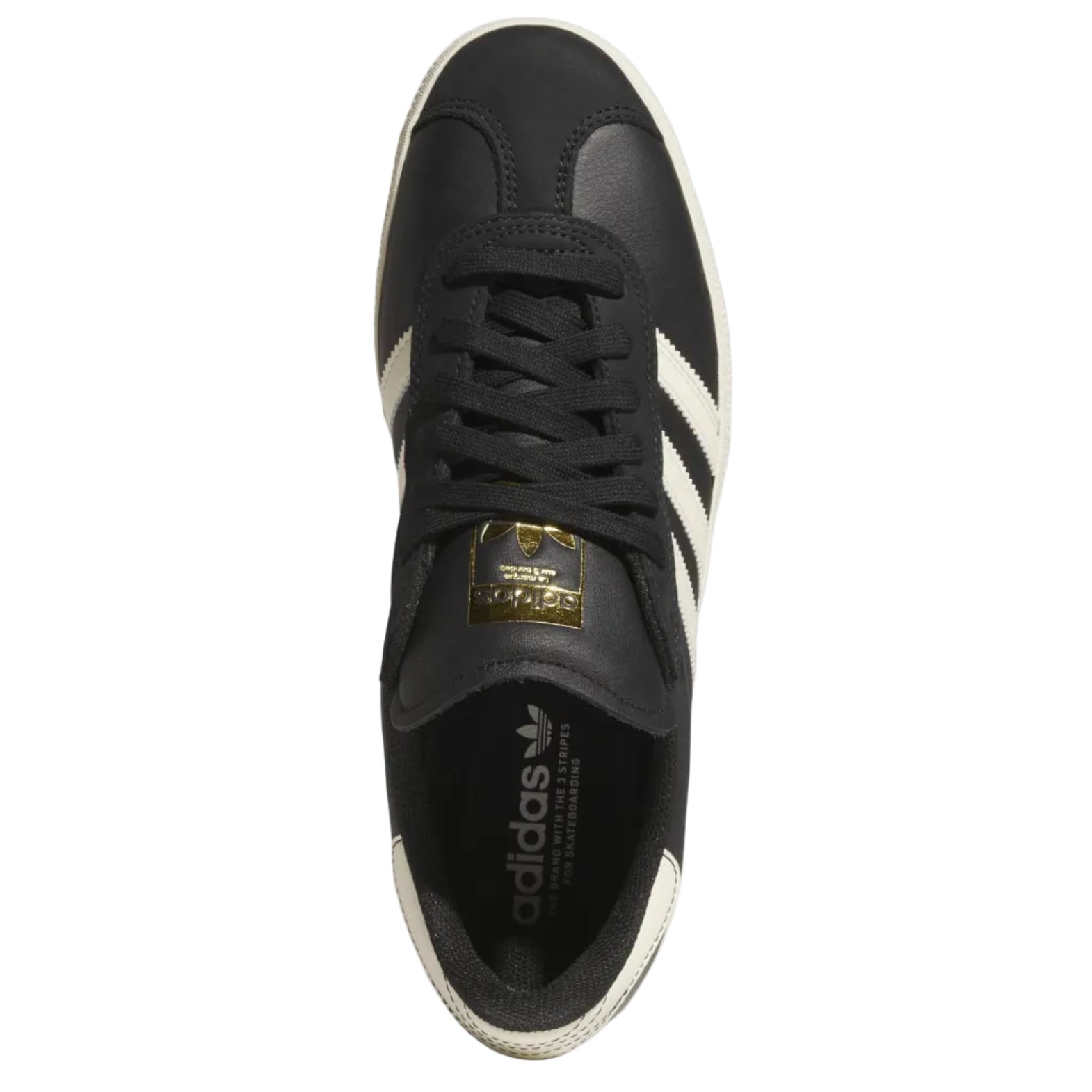 Black/White Gazelle ADV Adidas Skate Shoe Top