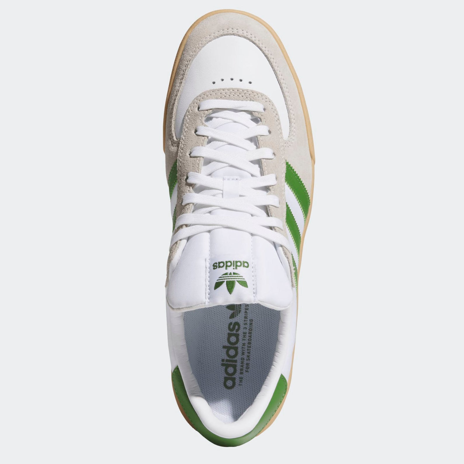 White/Green Glenburn Adidas Skate Shoe Top