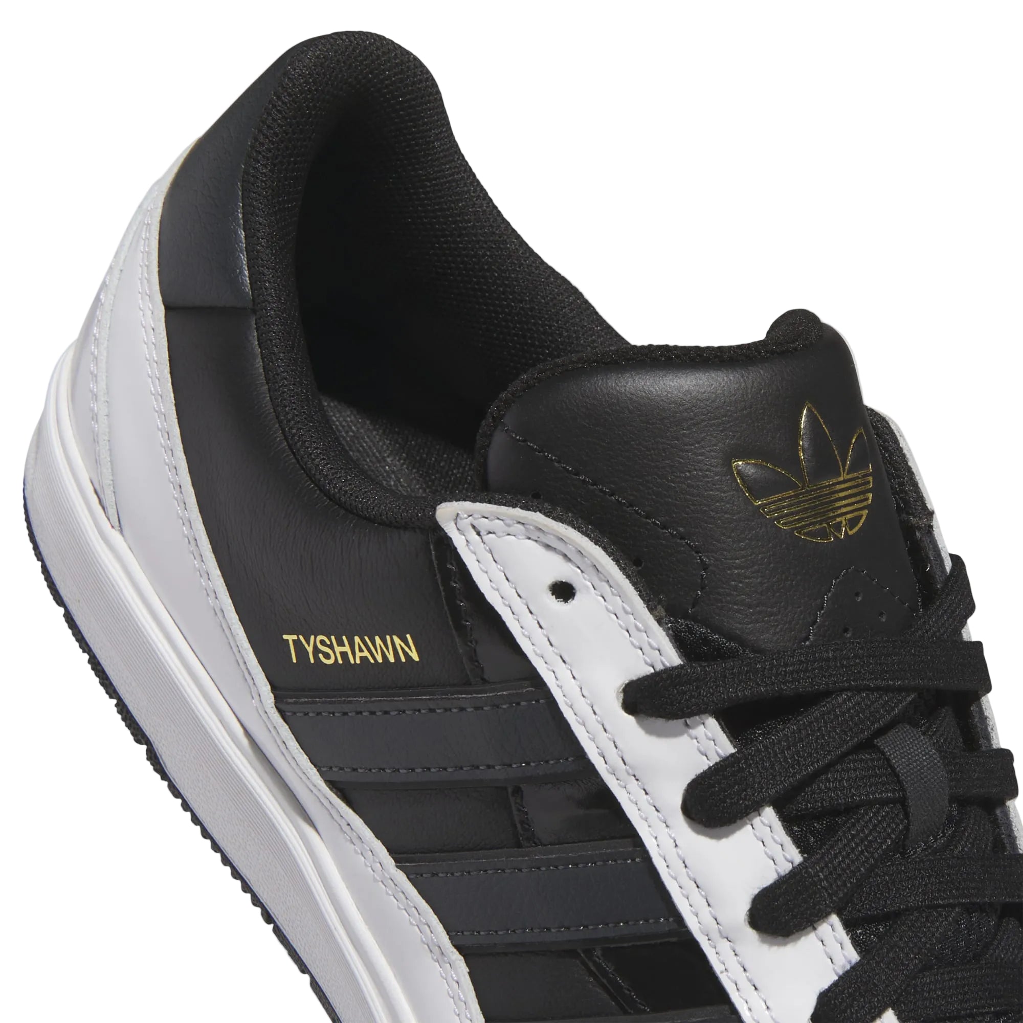 Black/White Tyshawn II Adidas Skate Shoe Detail