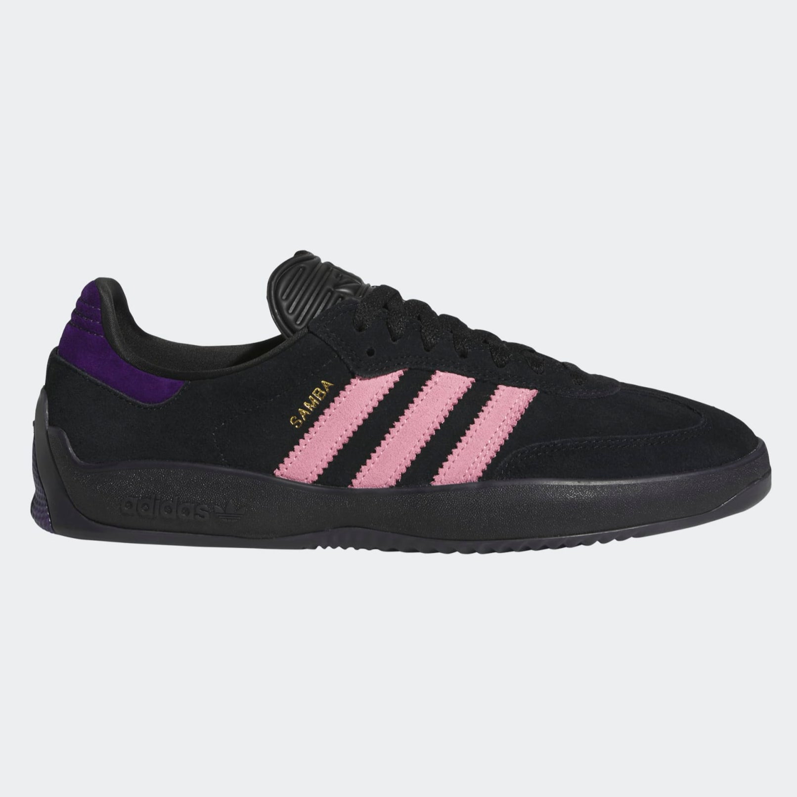 Black/Pink/Purple Puig Samba Adidas Skate Shoe
