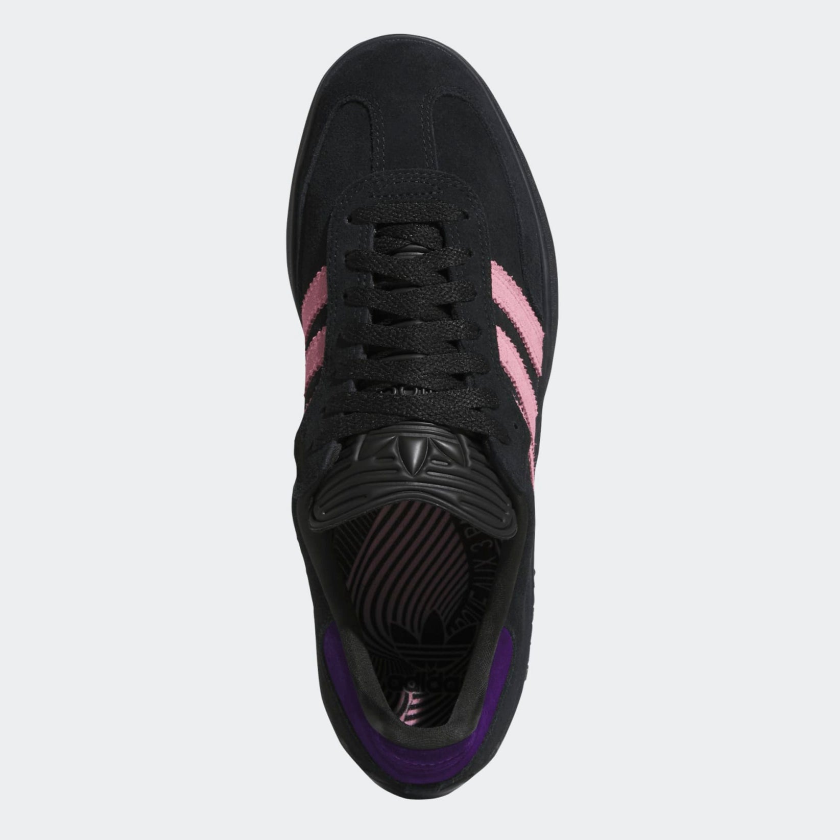 Black/Pink/Purple Puig Samba Adidas Skate Shoe Top