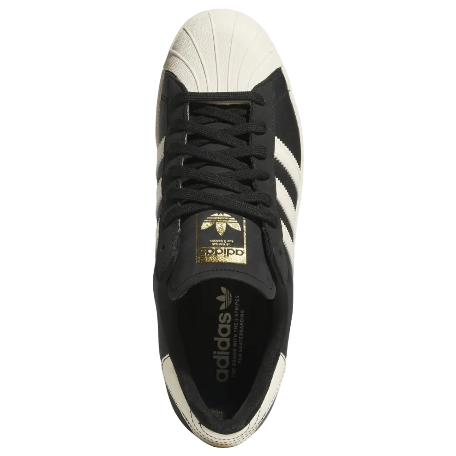 Black Superstar ADV 80 Adidas Skate Shoe Top
