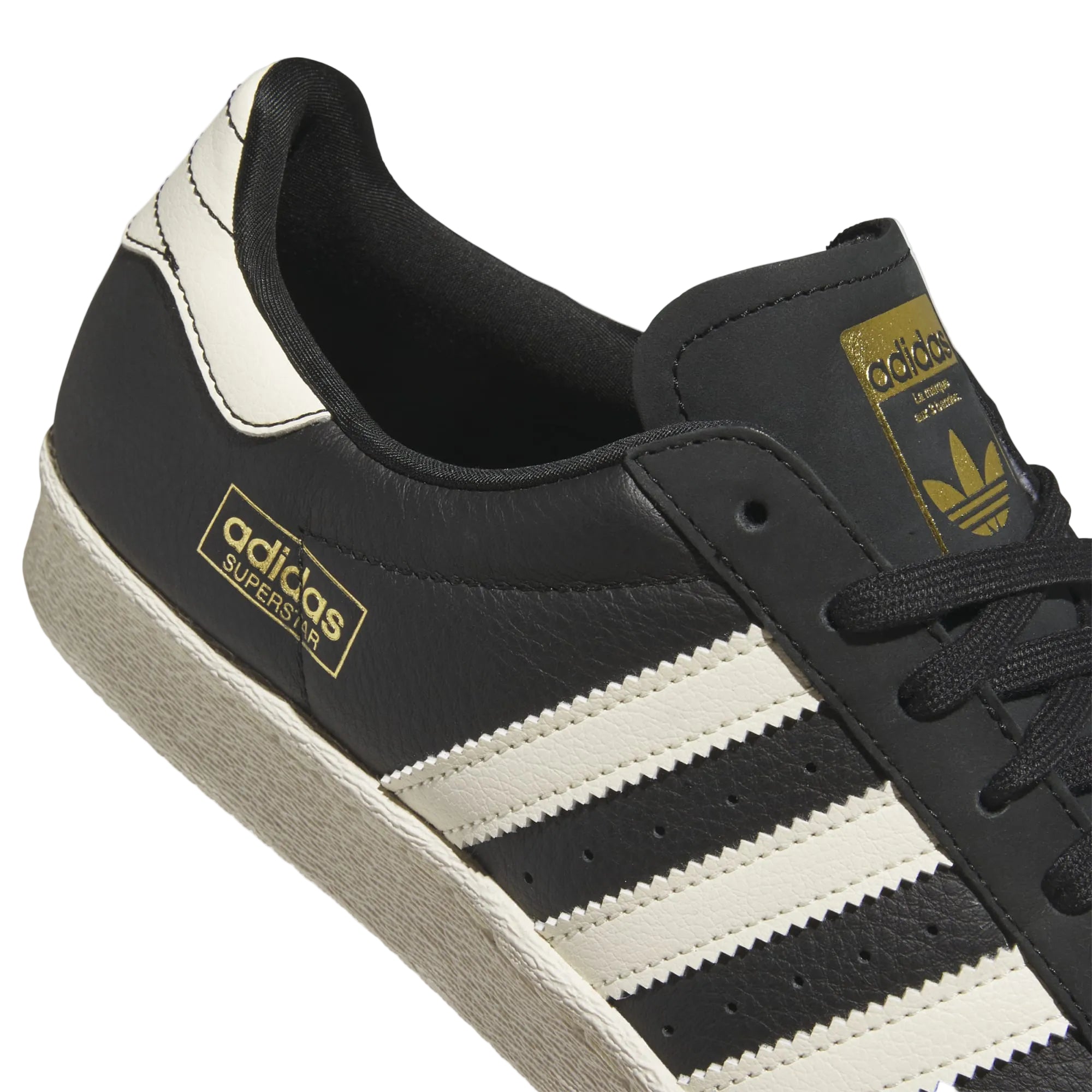 Black Superstar ADV 80 Adidas Skate Shoe Detail