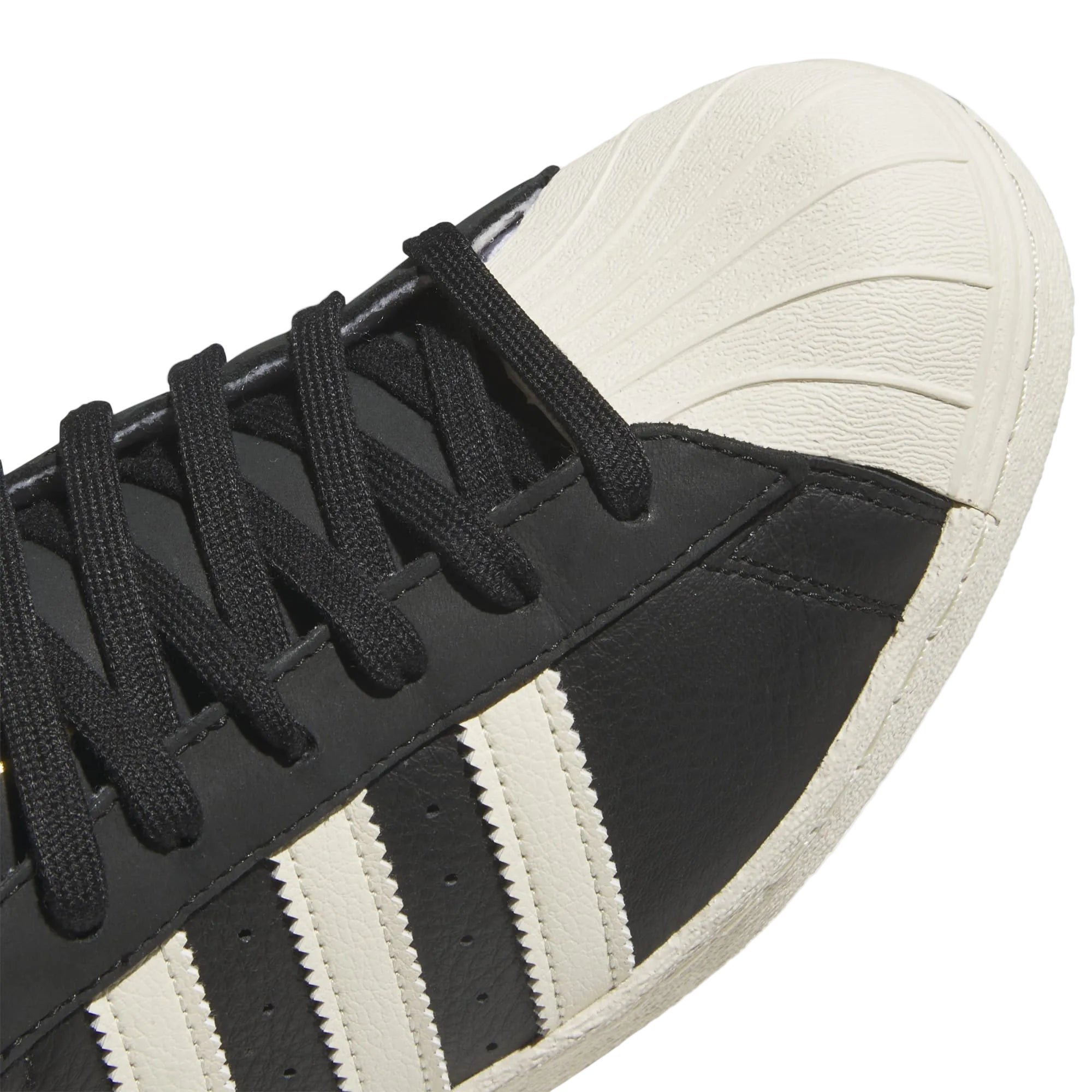 Black Superstar ADV 80 Adidas Skate Shoe Detail