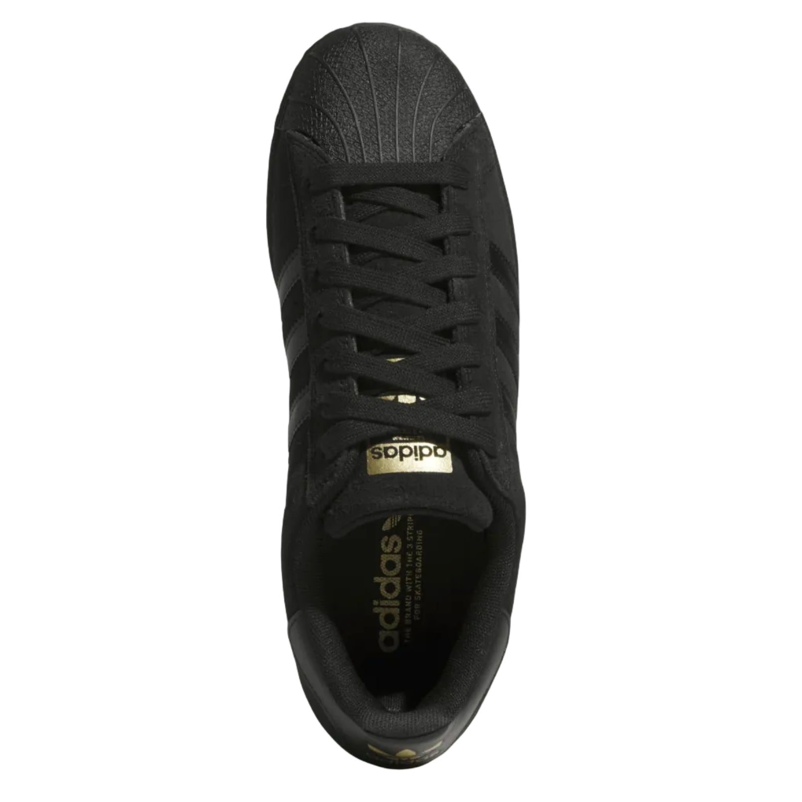 Core Black Superstar ADV Adidas Skate Shoe Top