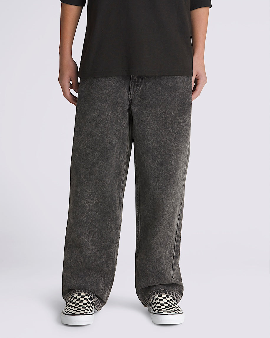 Stonwash Black kids check-5 baggy vans Pants