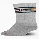Grey 4-Pack Rugby Stripe Dickies Socks