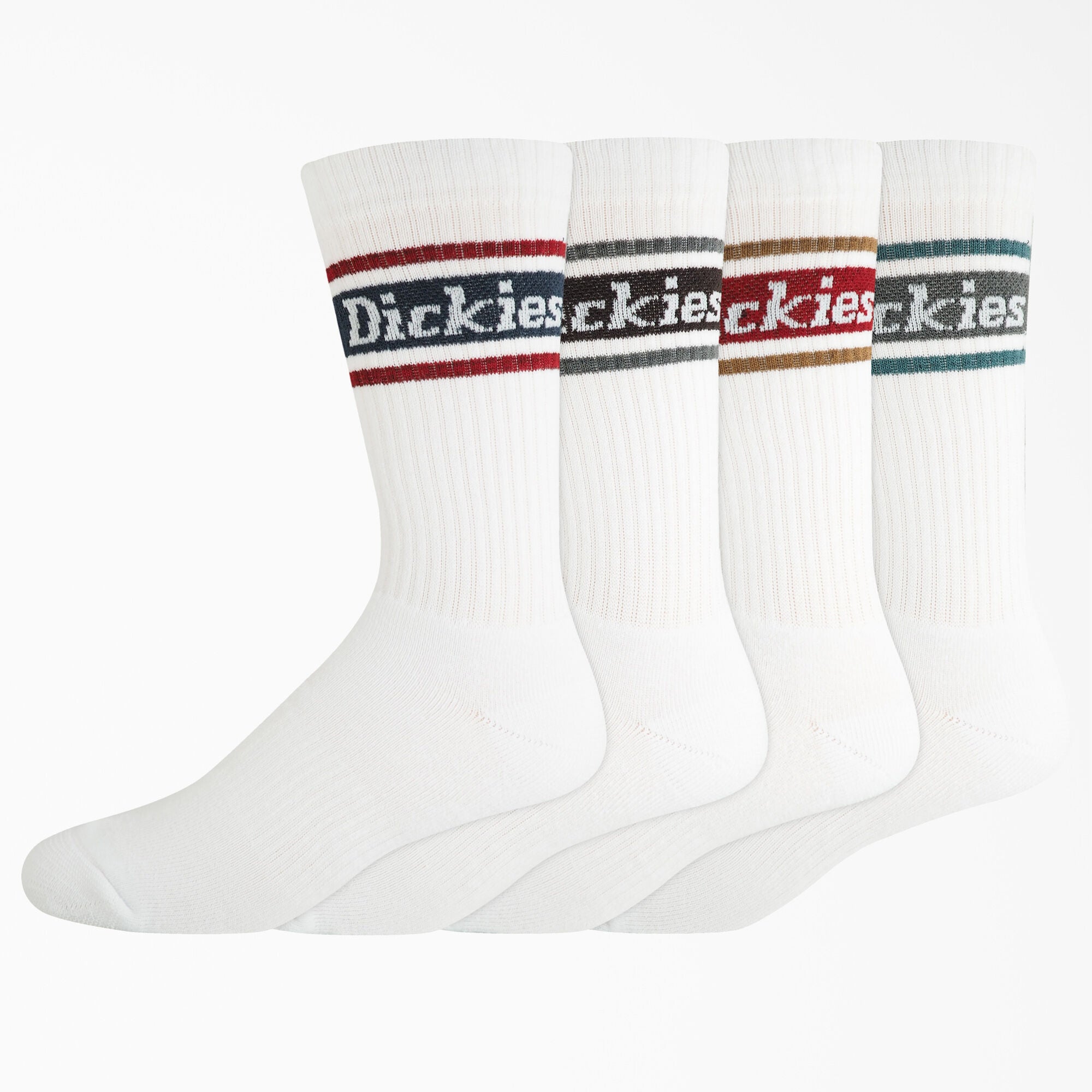 White 4-Pack Rugby Stripe Dickies Socks