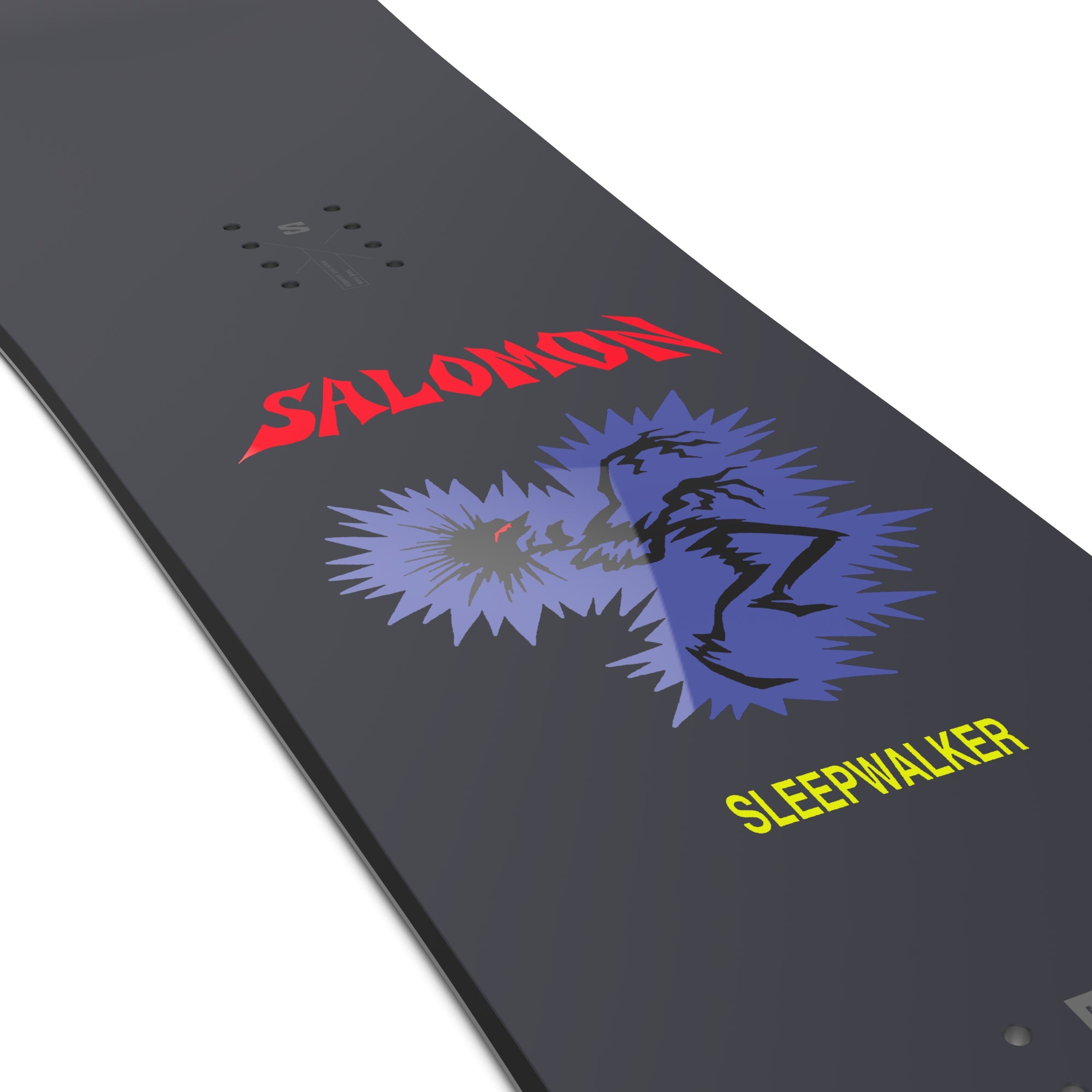 Kids Salomon Grom Sleepwalker Snowboard top graphic2026 top logo of guy being electrocuted