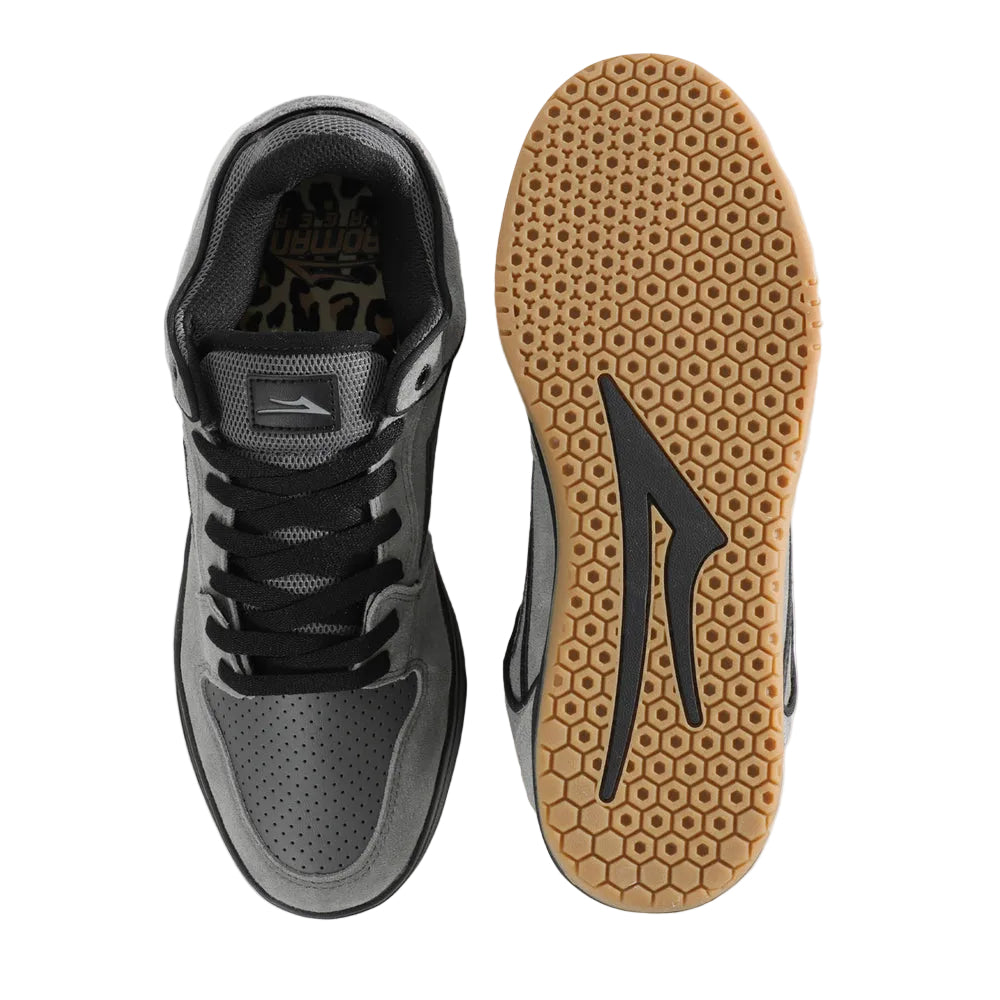 Lakai Telford Low Roman Hager Skateboard Shoe - Wild Dove/Pewter Black