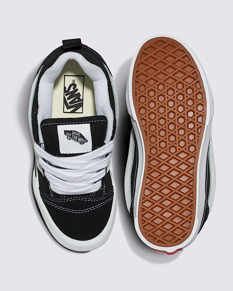 Black/White Kids Knu Skool Vans Shoe