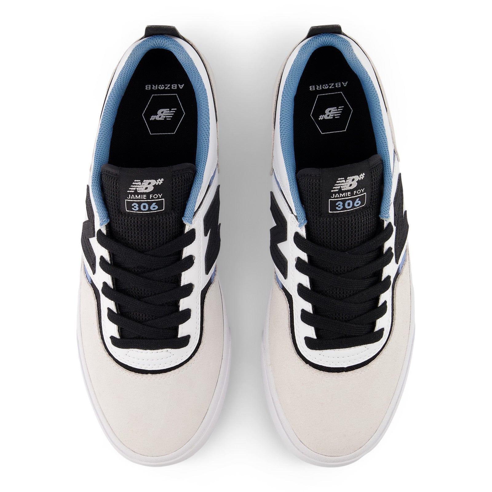 Light Grey/White Jamie Foy NB Numeric Skate Shoe Top