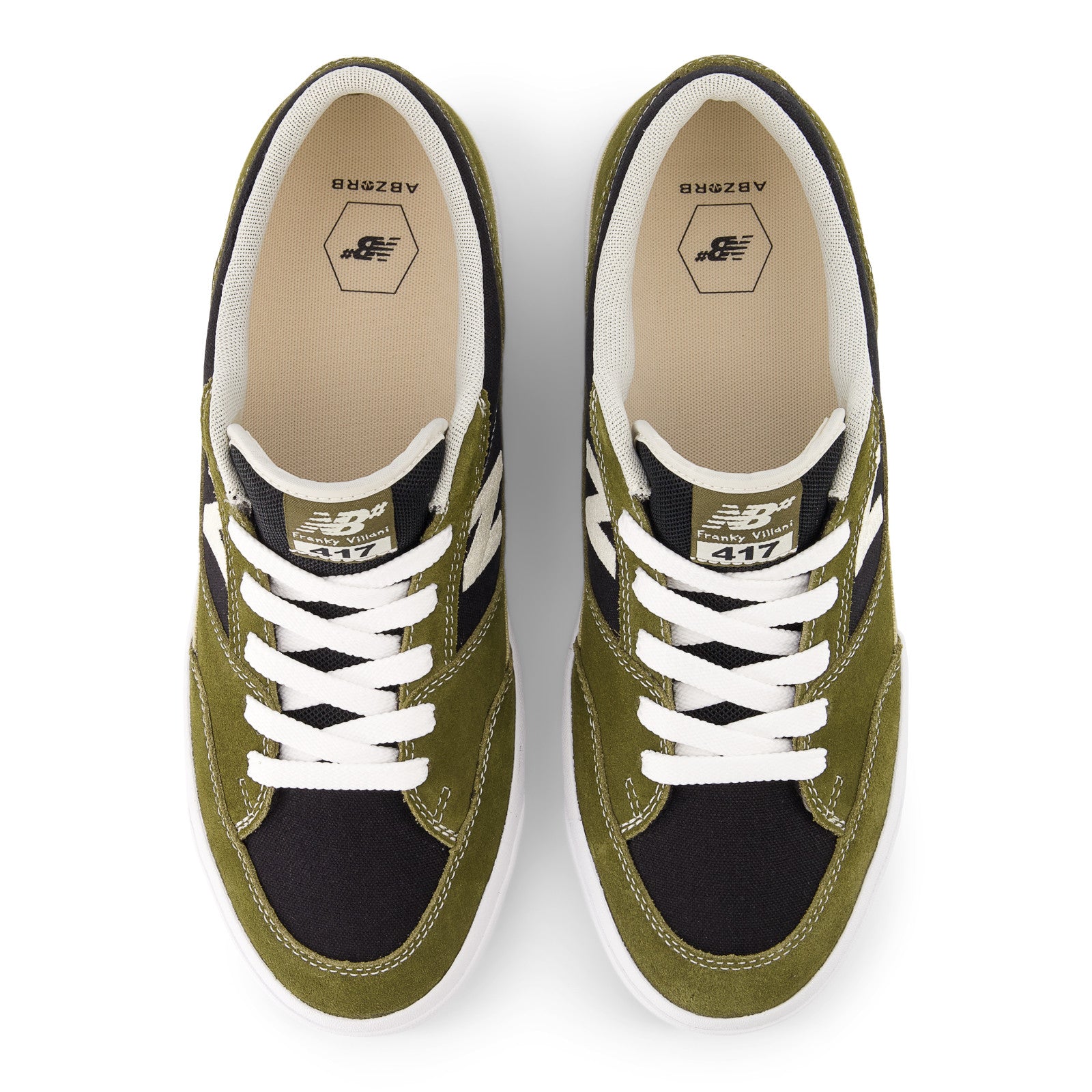 Dark Olive/Black Franky Villani NM417 Low NB Numeric Skate Shoe Top