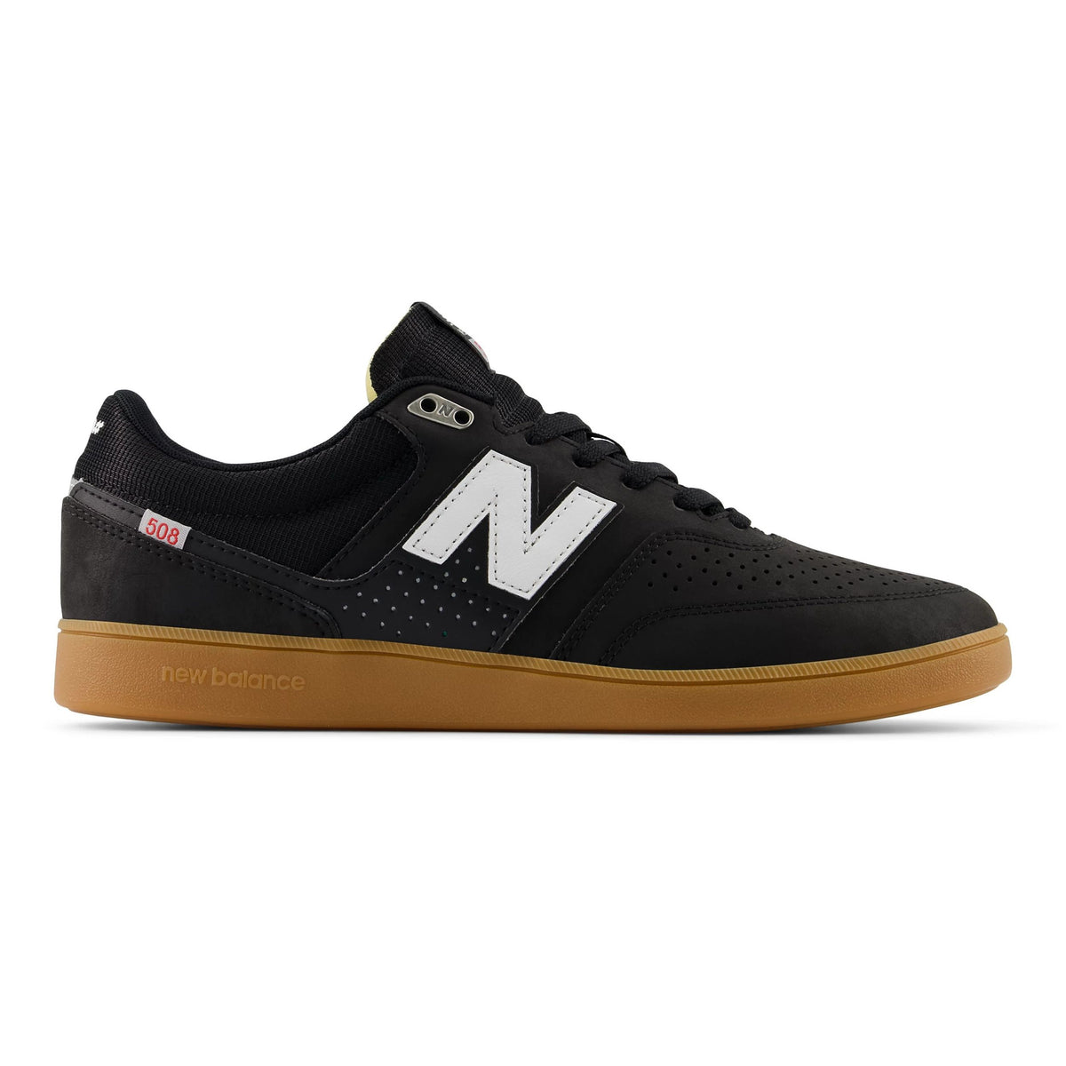 New Balance Numeric 508 Men\'s Youth Big Boys Skate Sneakers Size 5.5 Black Tan New Balance Numeric 508 Westgate (Black) Skate Shoes at  main image 2
