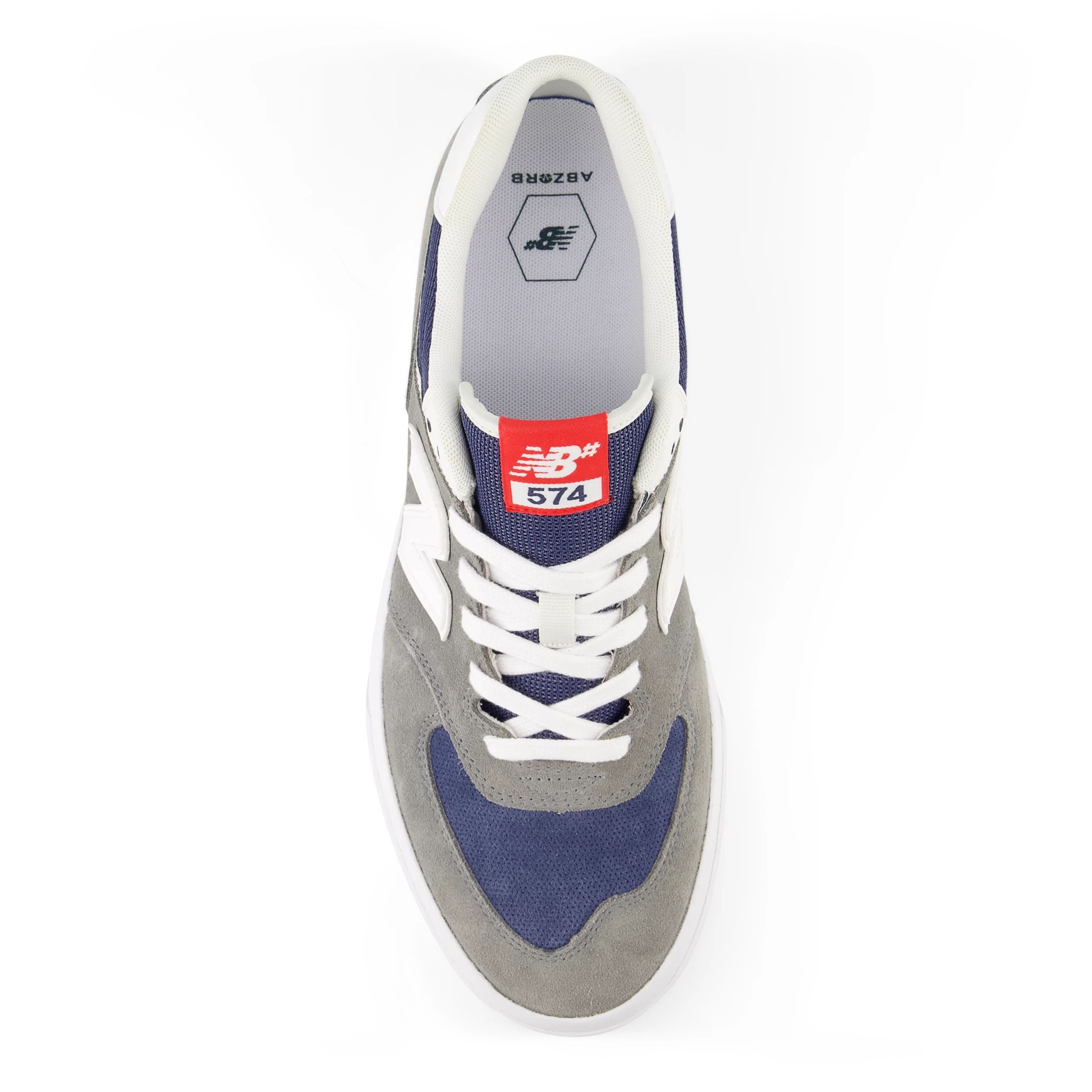 Grey/White NM574 Vulc Wide NB Numeric Skate Shoe Top