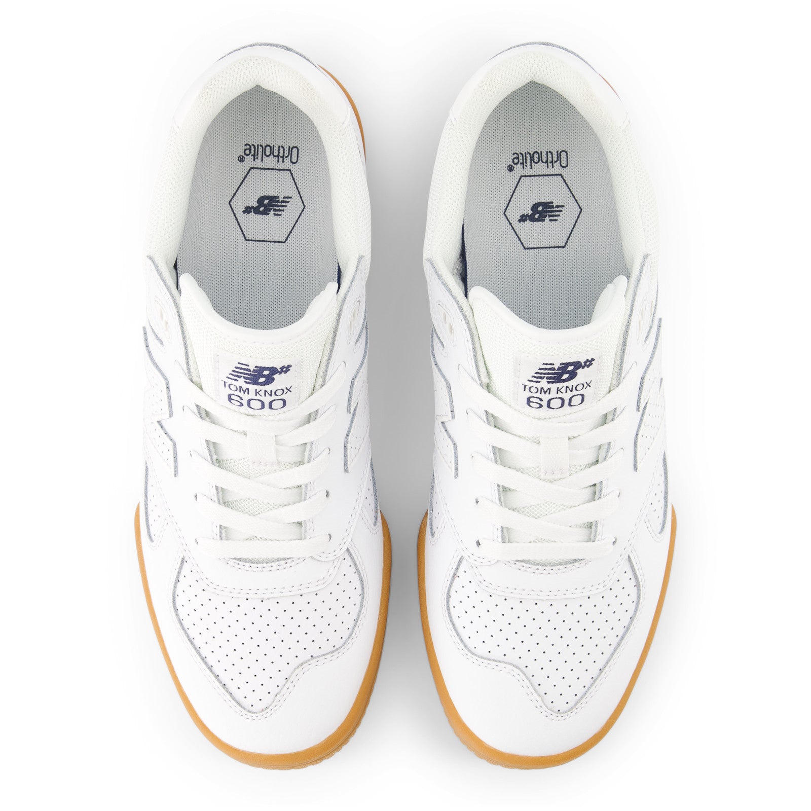 White/Gum NM600 Tom Knox NB Numeric Skate Shoe Top