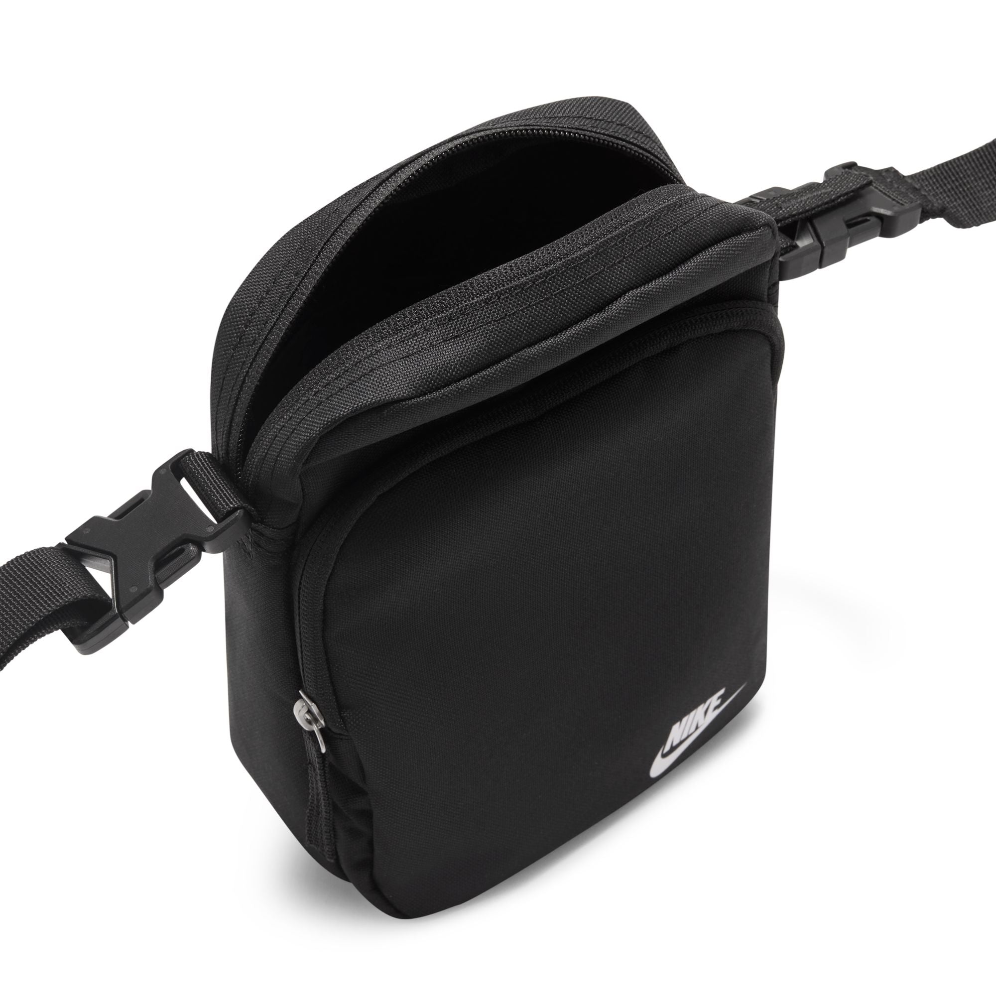 Black Crossbody Heritage Nike Bag Open