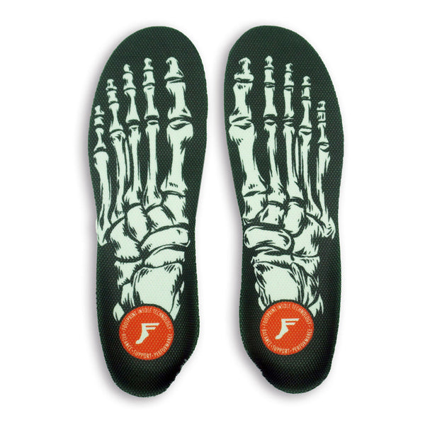 Black Skeleton Kingfoam Orthotic Pro Elite Footprint Insoles